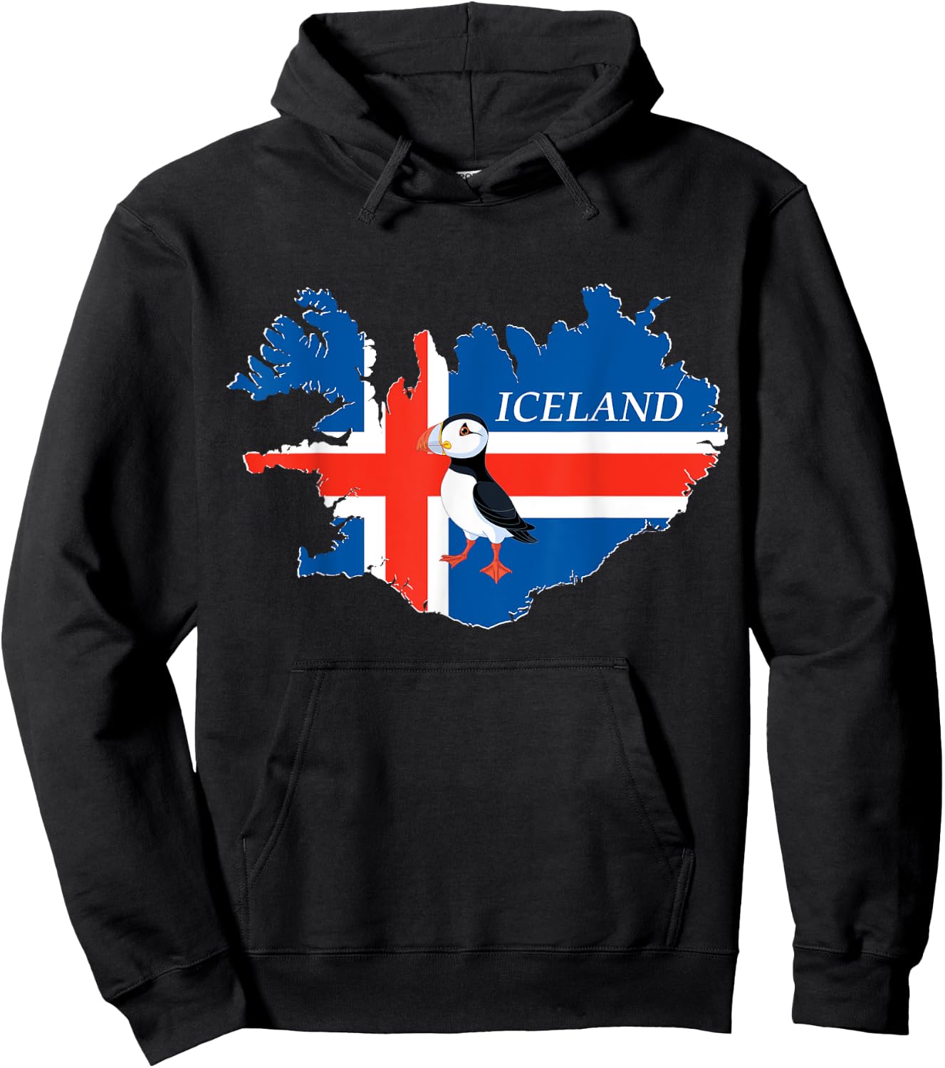 Iceland Puffin Bird and Atlantic Card Hoodie - Hoodie | Black