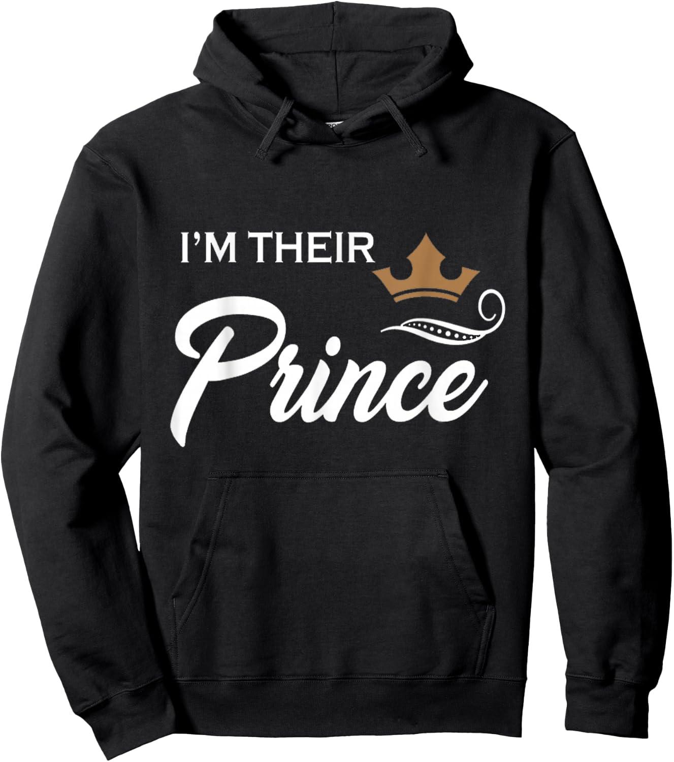 I'm Their Prince Funny Couple Family Boys T Shirt Hoodie - Hoodie | Black