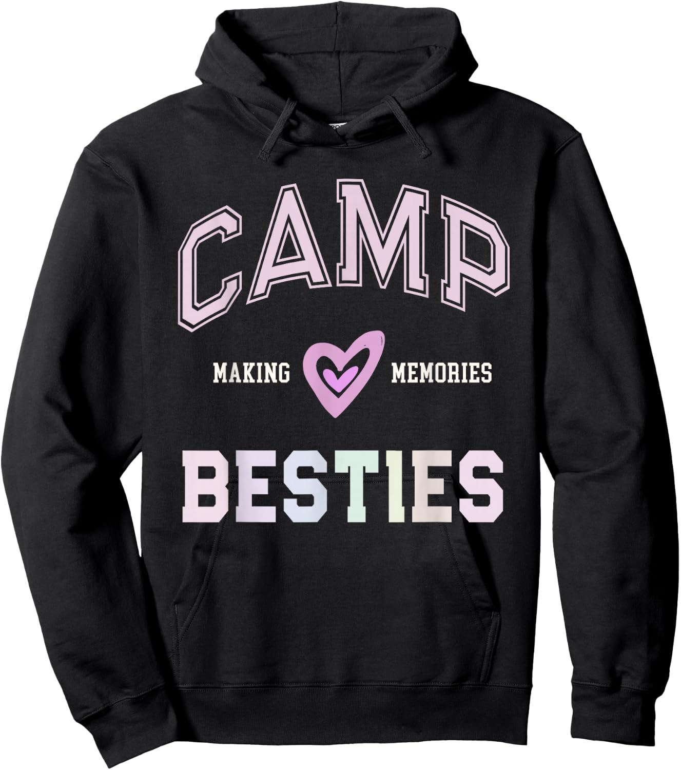 Best Ever CAMP BESTIES Bestie Making Memories Vibes BFF Hoodie - Hoodie | Black