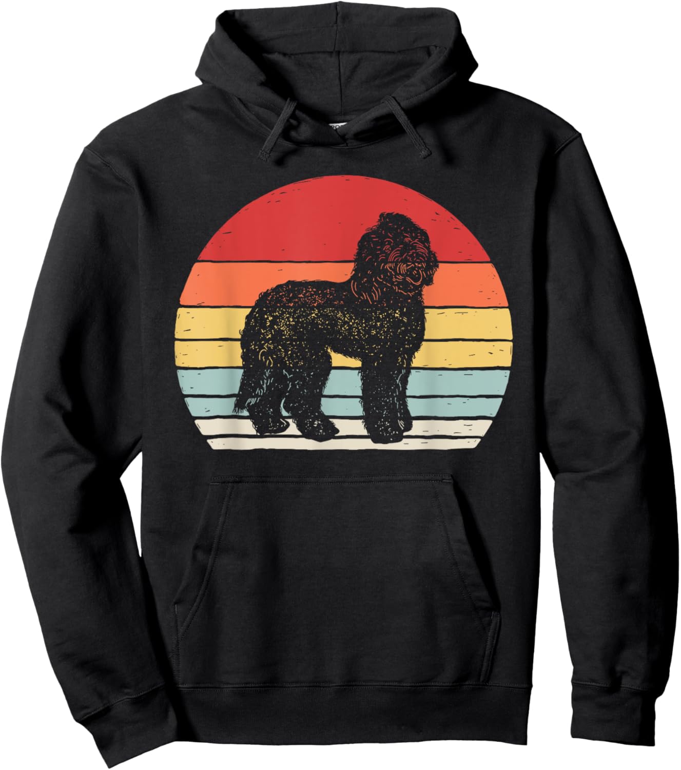 Vintage Retro Labradoodle Dog Women Girls Kids Hoodie - Hoodie | Black