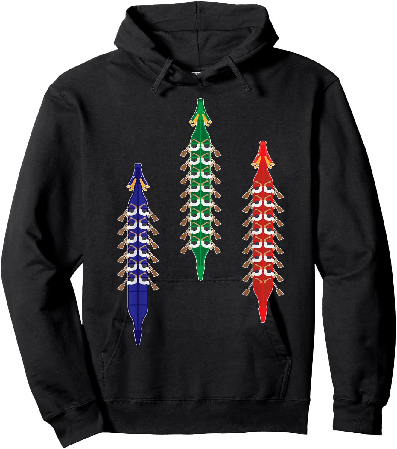 Dragon Boat Racing Race Competition Paddling Men Women Kids Hoodie - Hoodie | Black