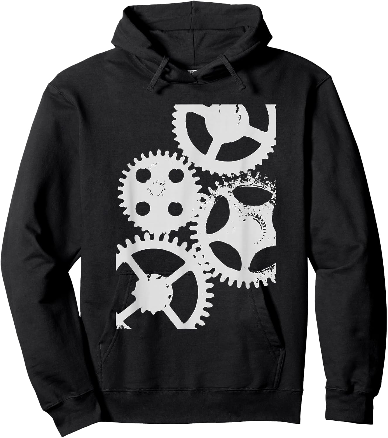 Grinding Gears, Steampunk Clockwork Watch Cogs & Gears Hoodie - Hoodie | Black