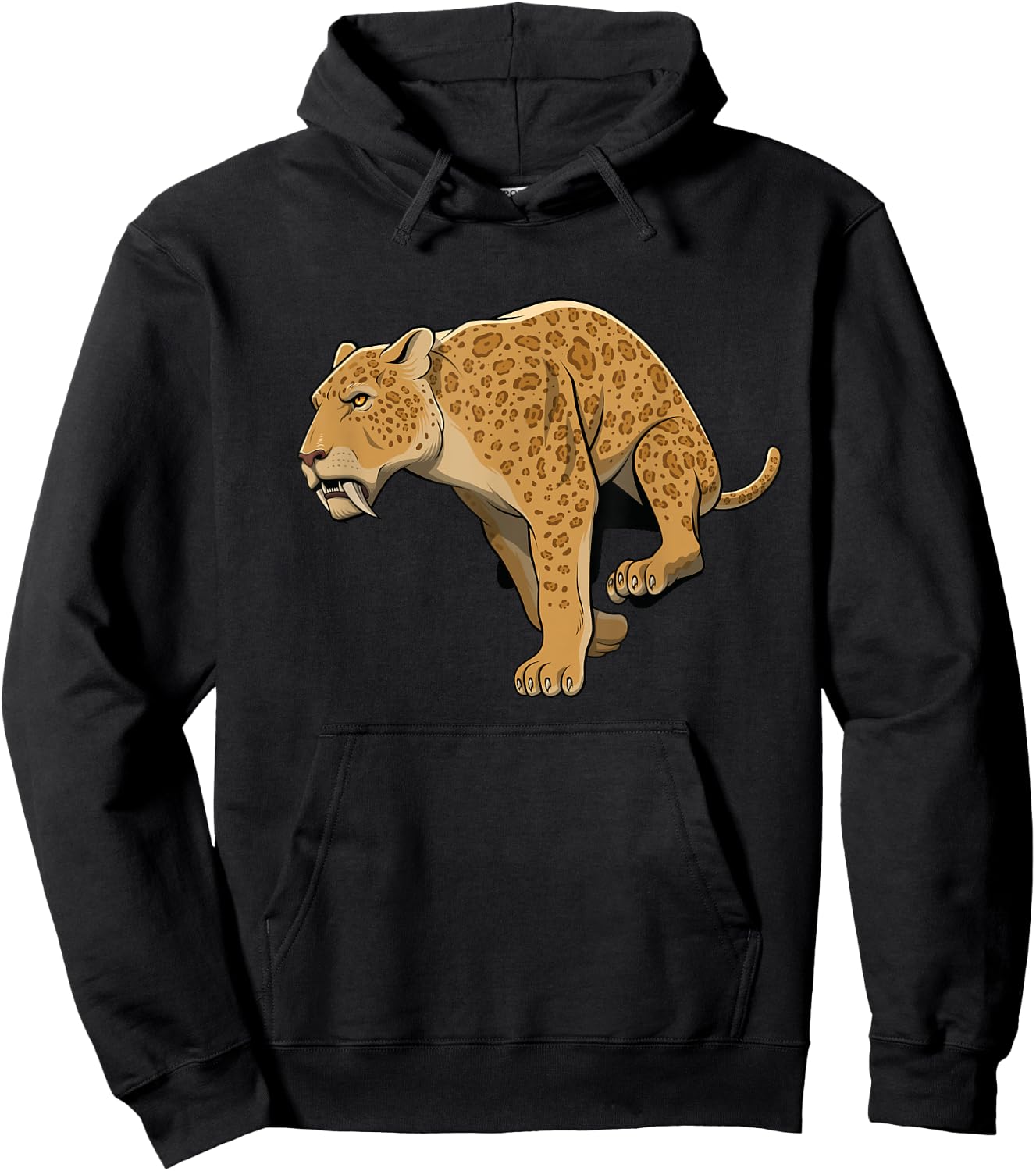 Sabertooth Tiger I Smilodon I Kids Sabertooth Hoodie - Hoodie | Black