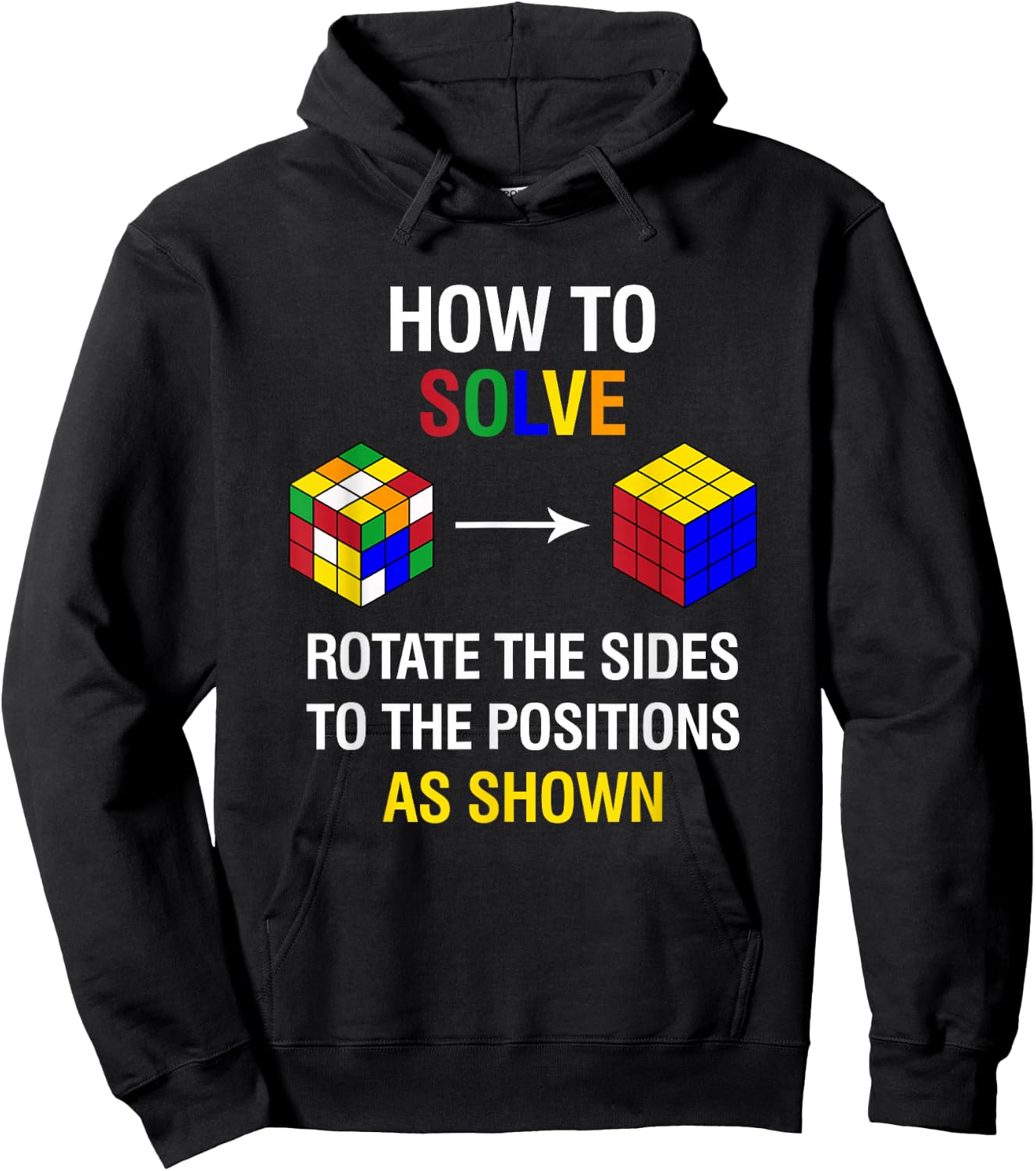 How To Solve Competitive Puzzle Funny Speed Cubing Math Kids Hoodie - Hoodie | Black