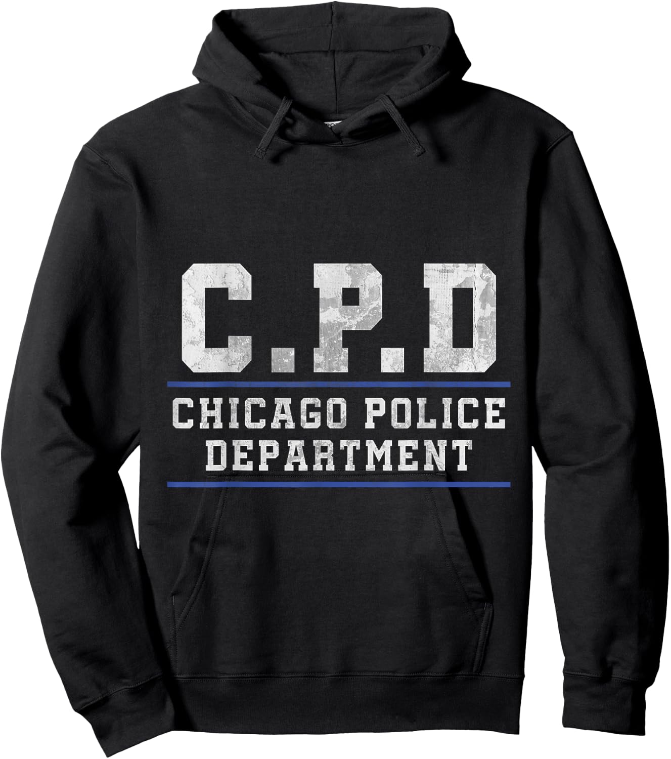 Chicago Police Officer Thin Blue Line Hoodie - Hoodie | Black