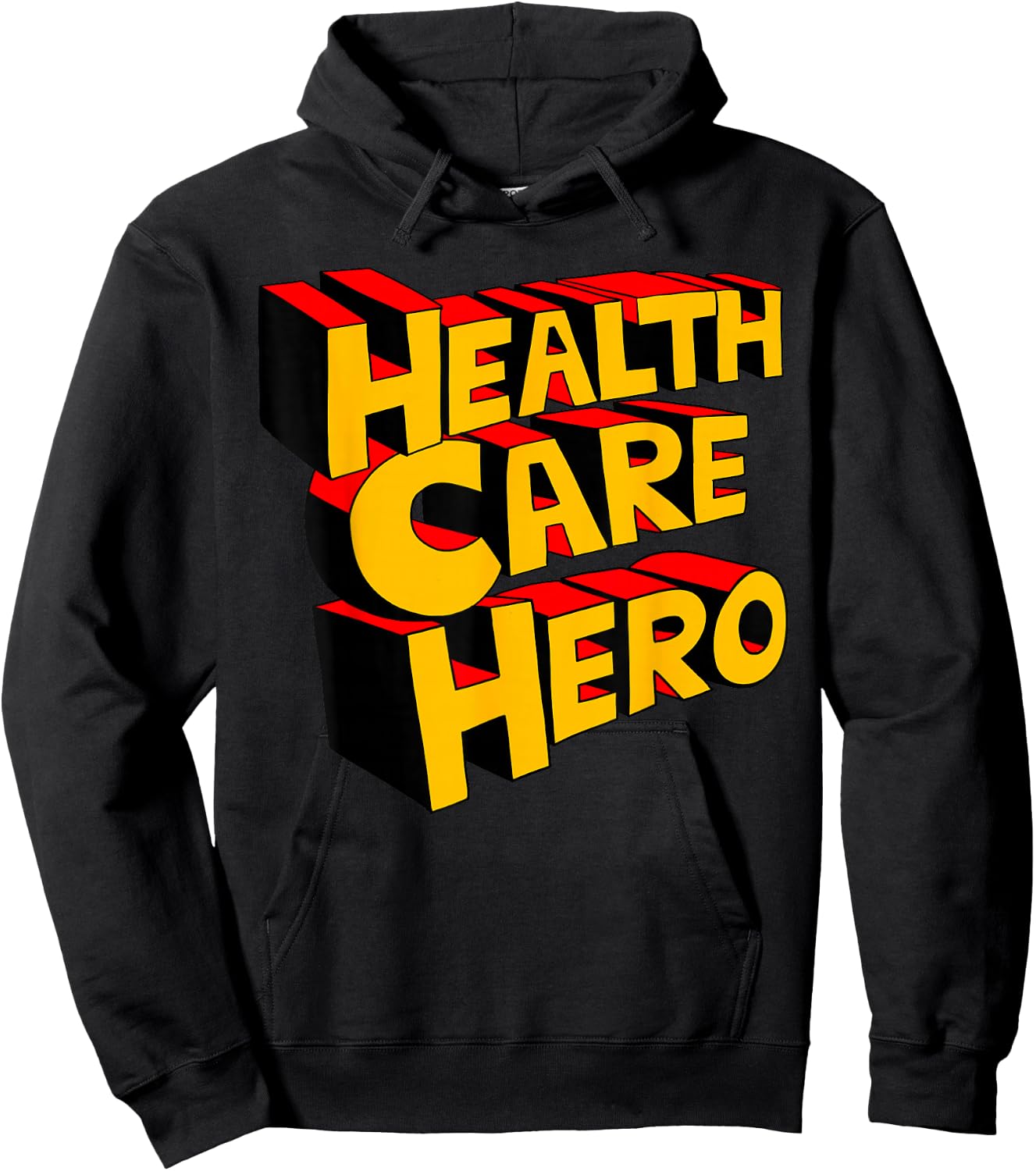 Super Hero Health Care Worker Funny Health Care Hero Hoodie - Hoodie | Black