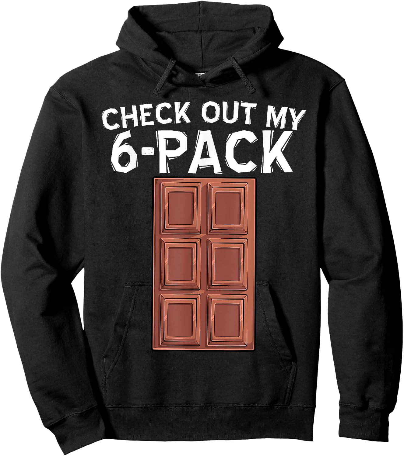 Cool Check Out My Six Pack Chocolate Funny ABS Gym Style Hoodie - Hoodie | Black