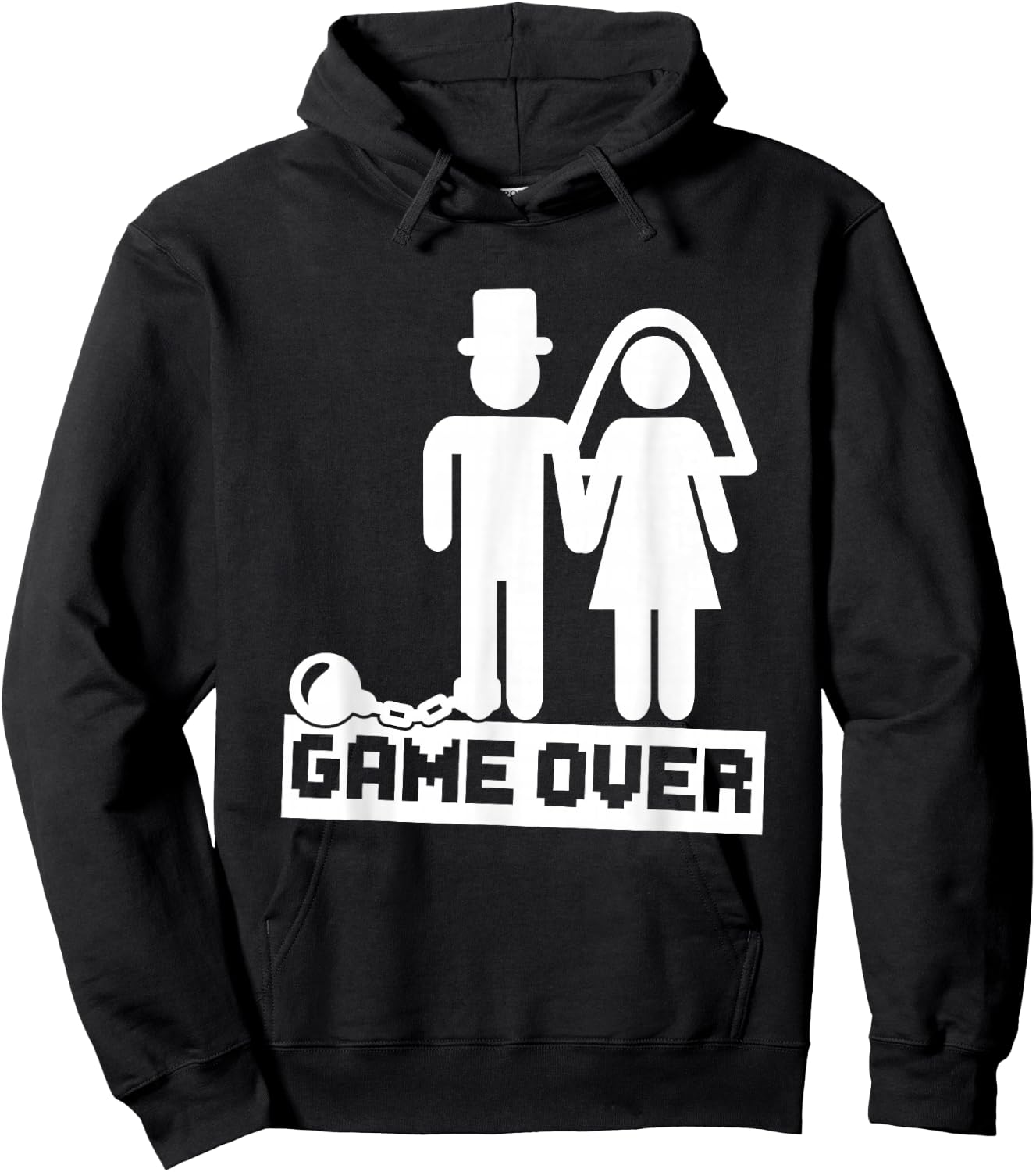Groom Gifts Bachelor Party Groom Ball Chain Wedding Hoodie - Hoodie | Black
