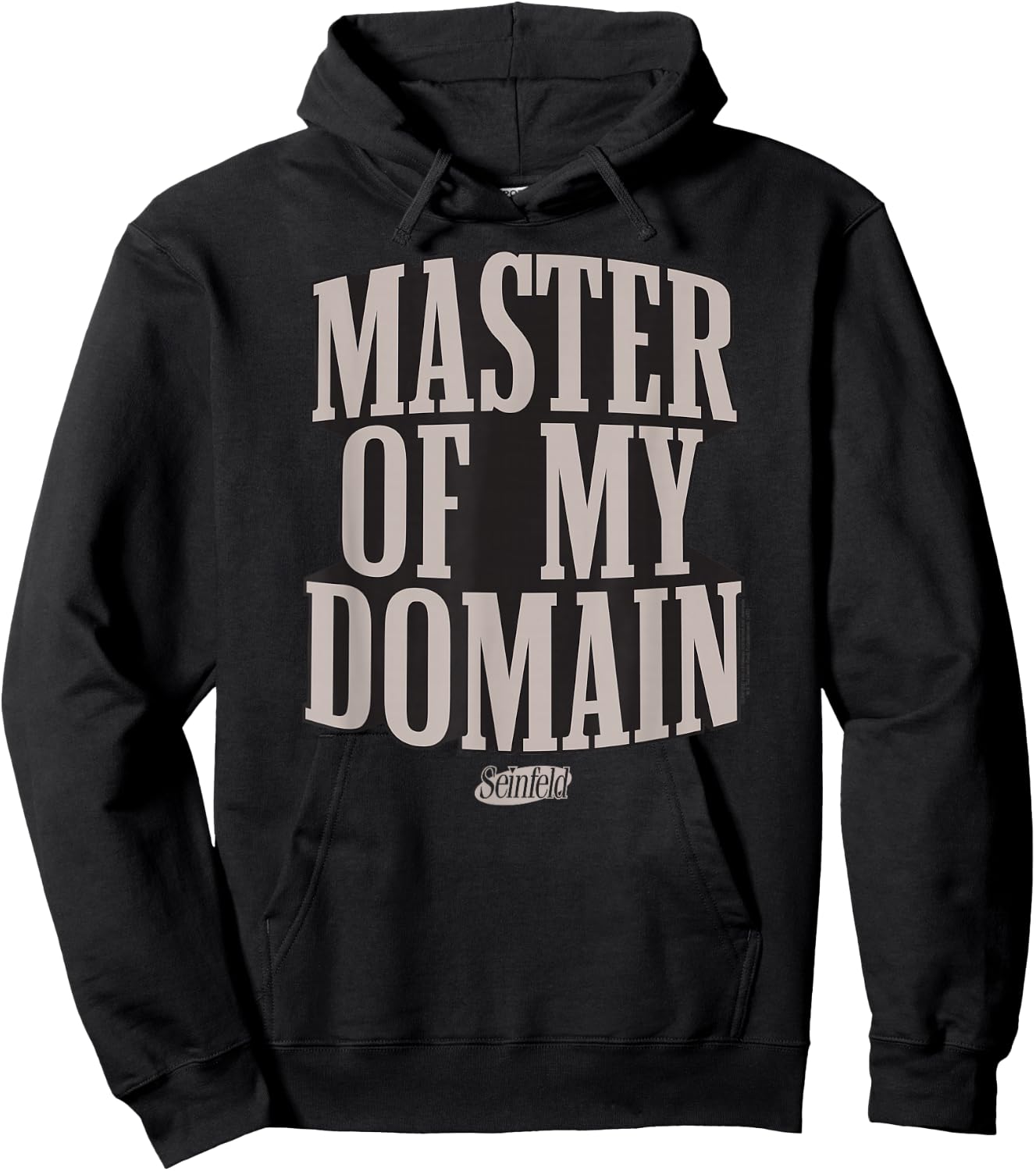 Seinfeld Master of My Domain Block Type Funny 90's TV Show Hoodie - Hoodie | Black