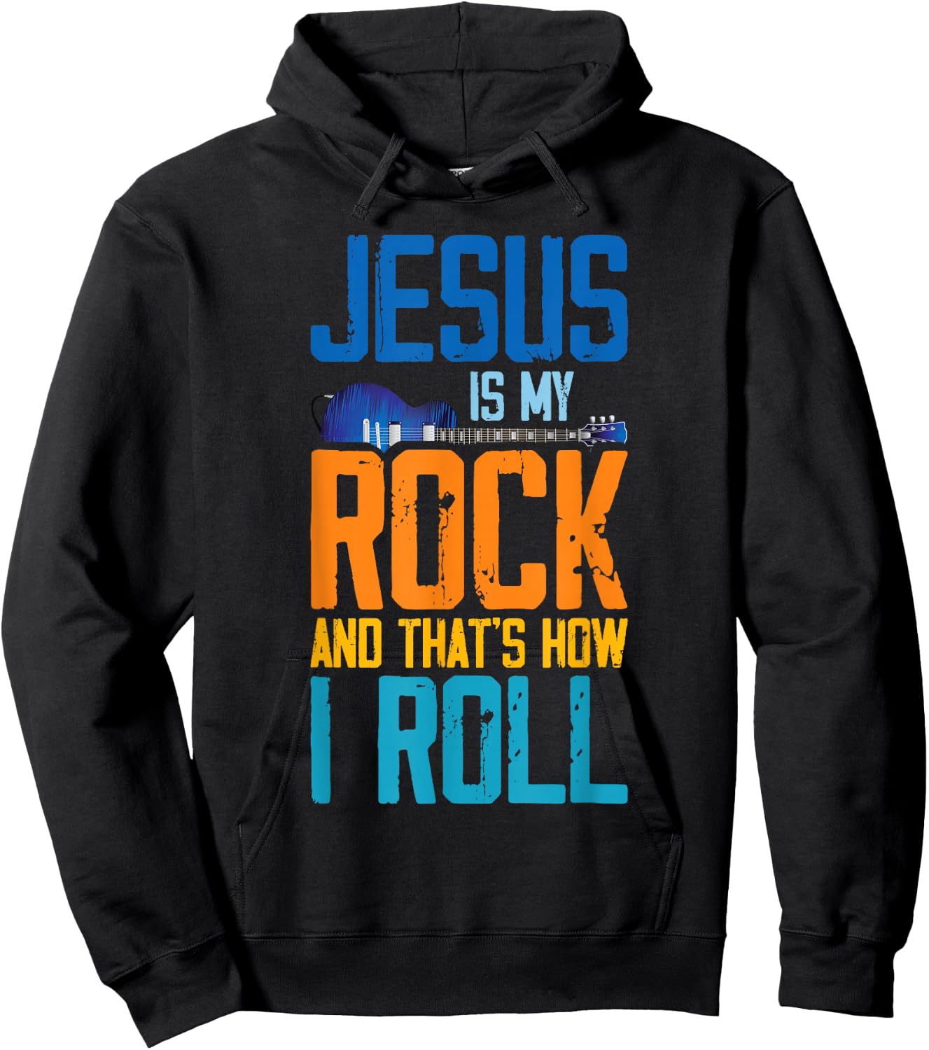 Jesus Is My Rock And That Is How I Roll Christian Hoodie - Hoodie | Black