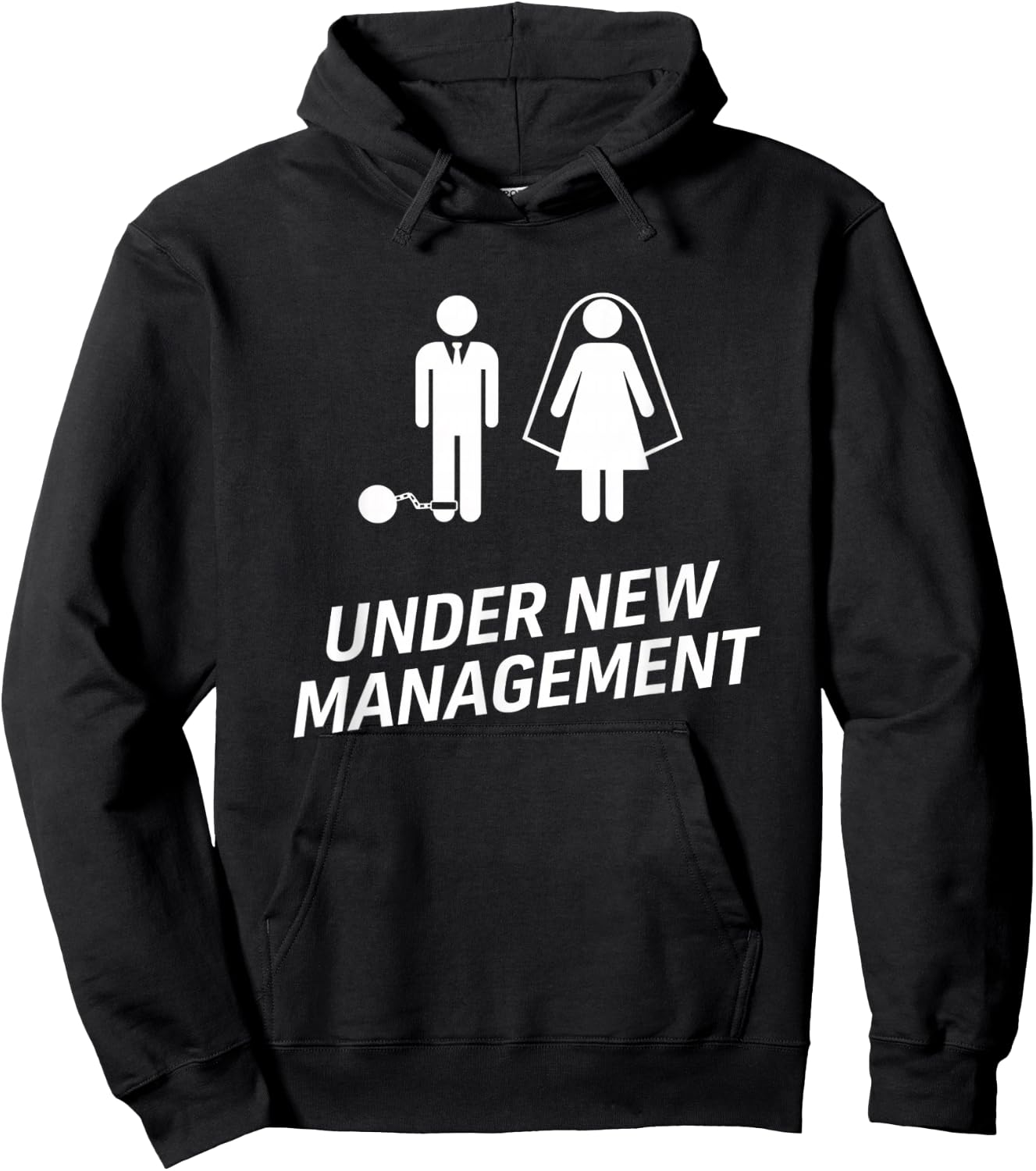 Under New Management Funny Wedding Husband Ball and Chain Gg Hoodie - Hoodie | Black