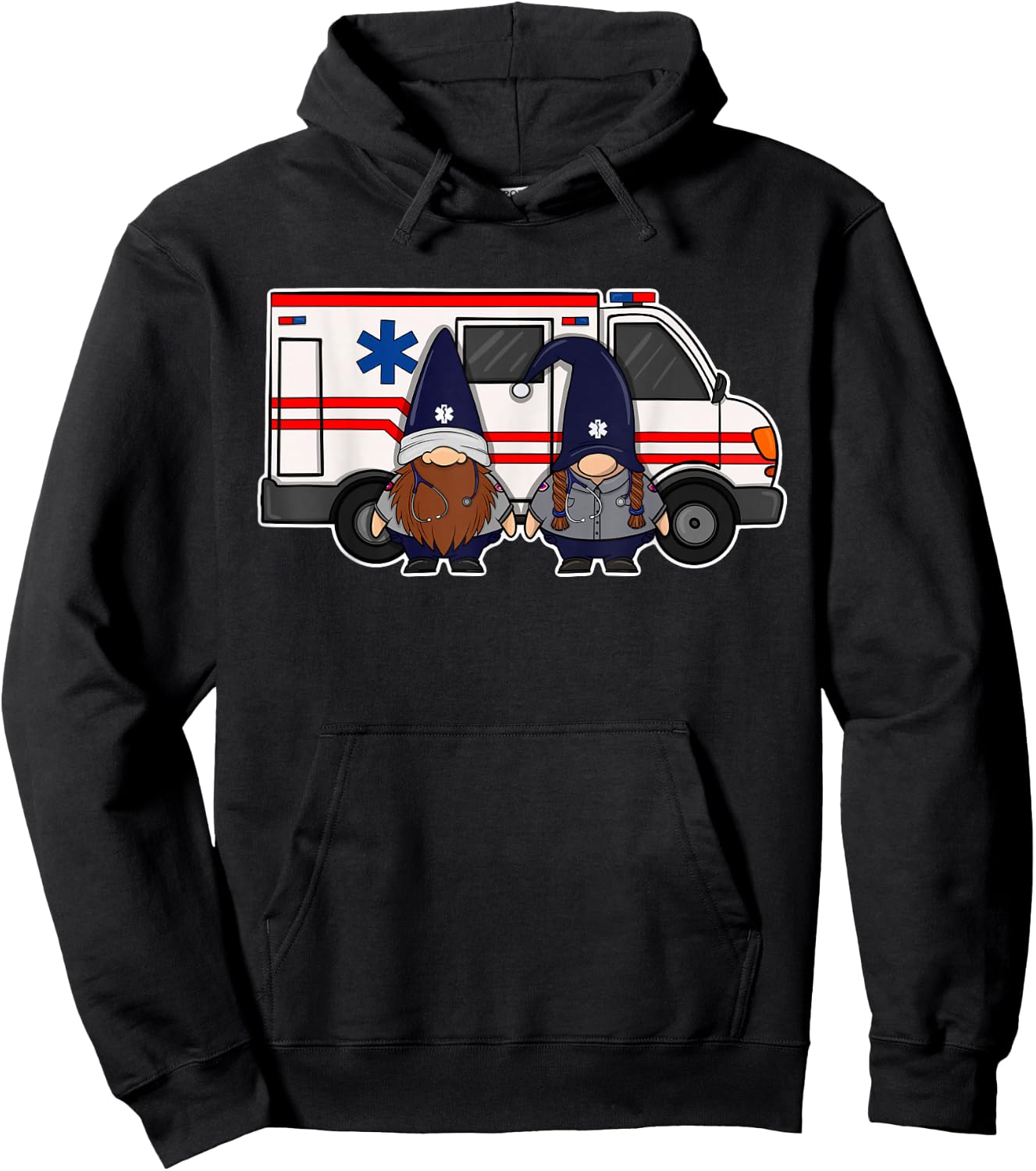 EMT Paramedic EMS Dwarves EMS Week First Responder Hoodie - Hoodie | Black