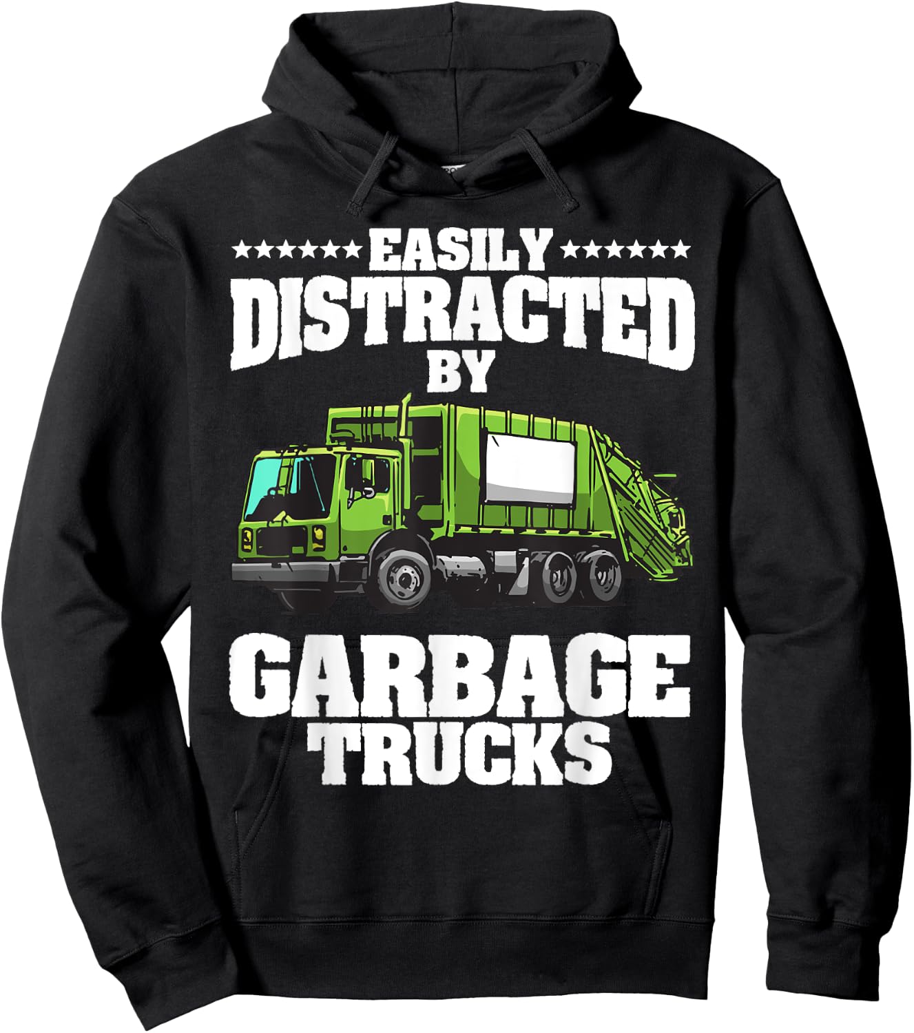 Funny Garbage Trucks Design Kids Men Women Trash Truck Lover Hoodie - Hoodie | Black