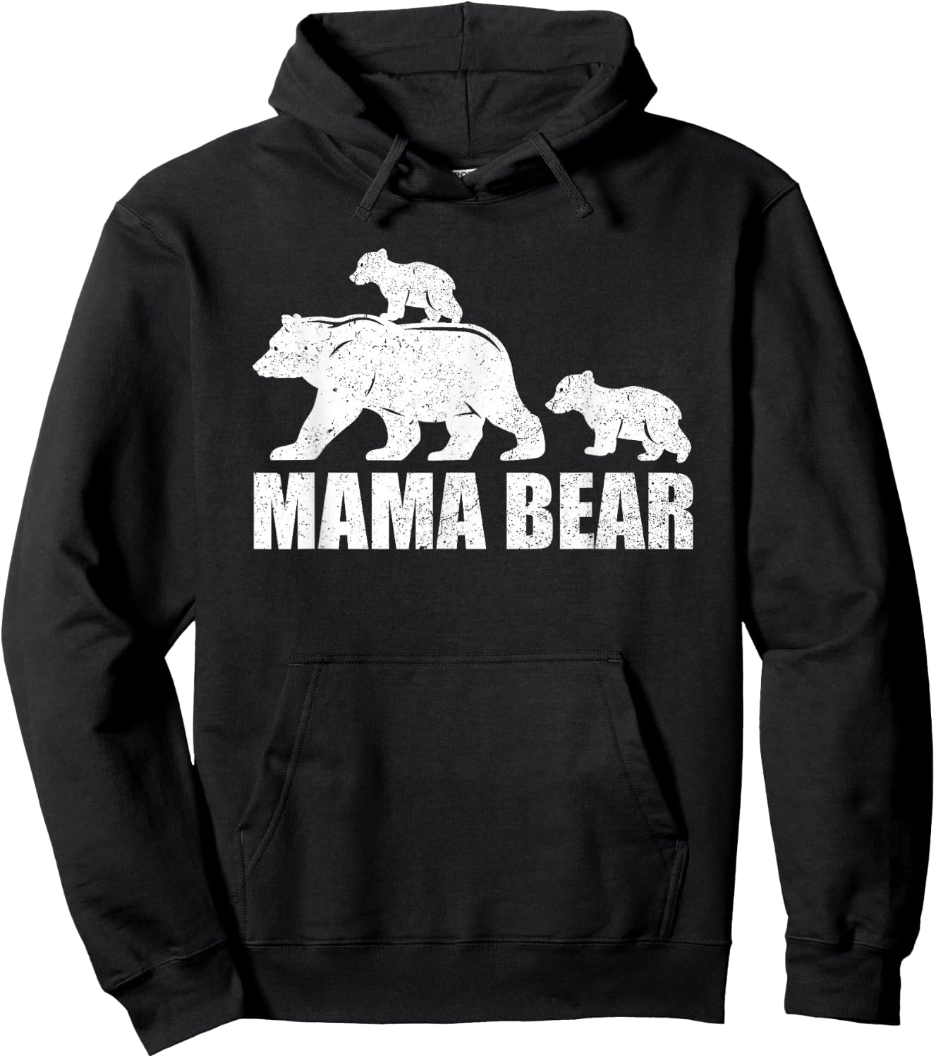 Mama Bear 2 Cubs Shirt Mama Bear Twin Mom 2 Kids Hoodie - Hoodie | Black