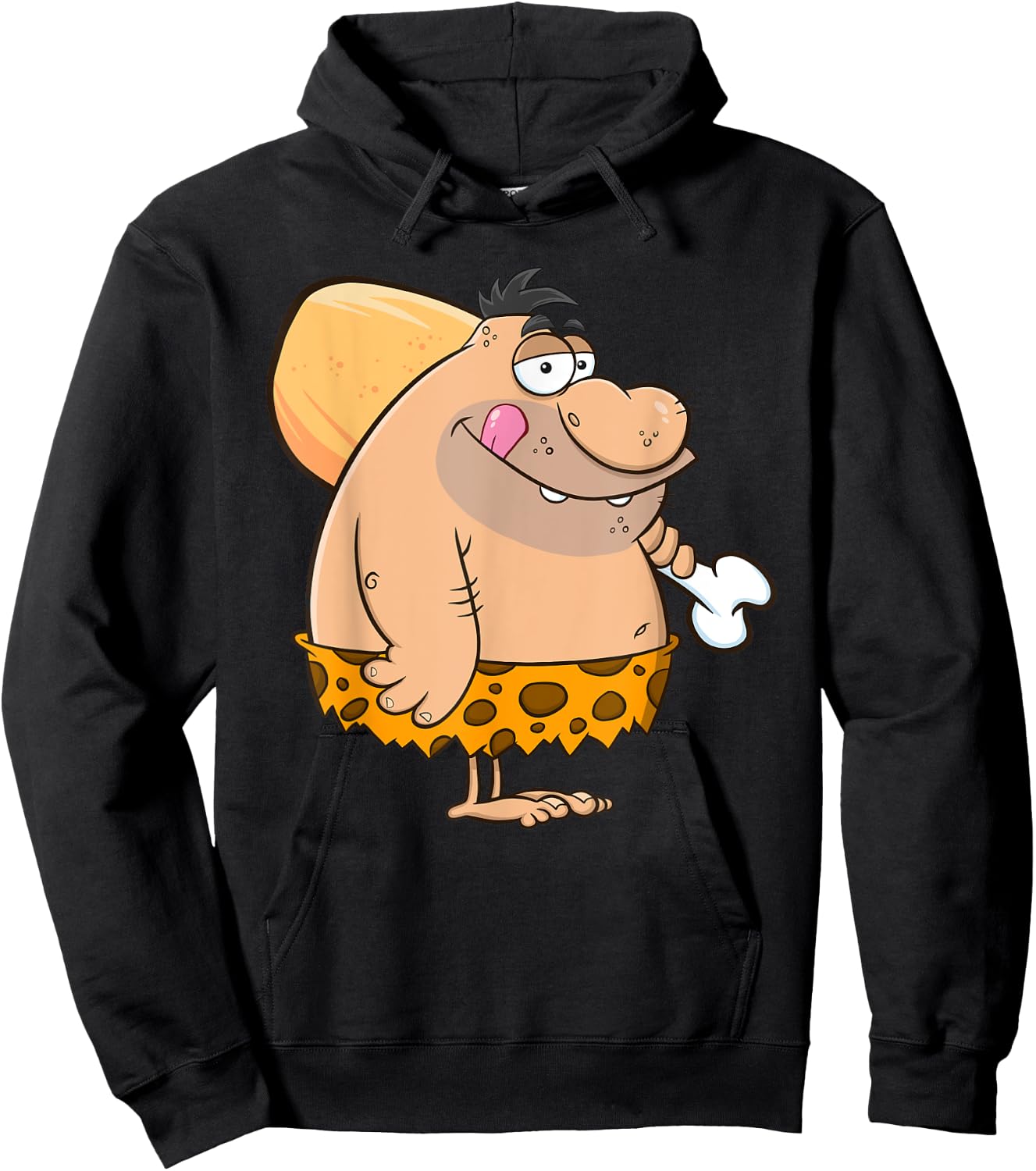 Funny Caveman Graphic Gift Adult Men Women Kids Boys Girls Hoodie - Hoodie | Black
