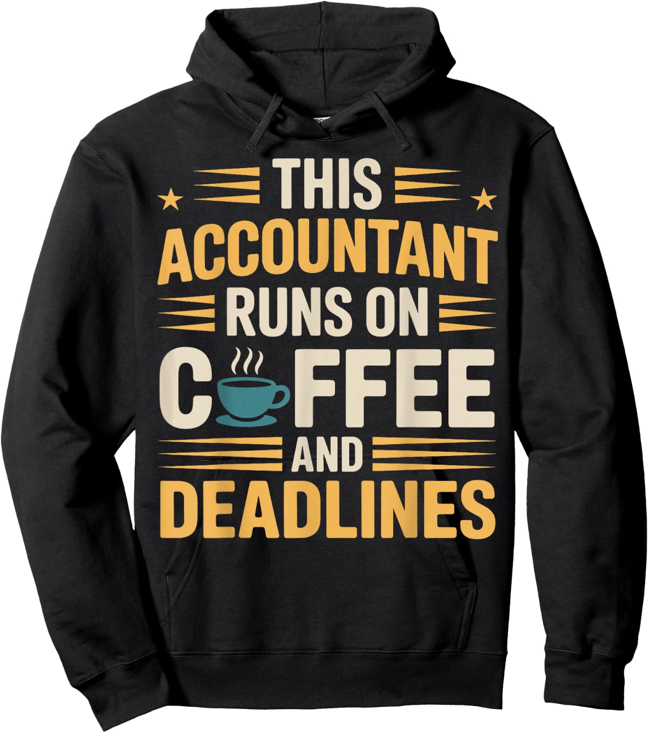 This Accountant Runs On Coffee Funny Accounting Hoodie - Hoodie | Black