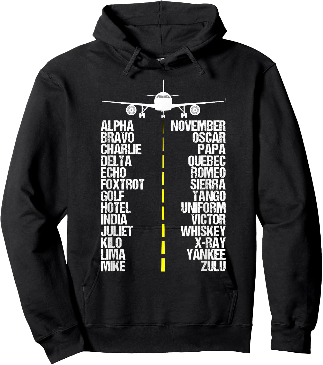 Aviation Phonetic Alphabet Code Pilot Airplane Aircraft Hoodie - Hoodie | Black