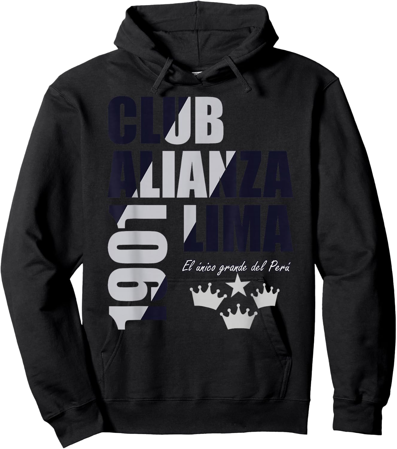Club Alianza Lima Corazon Peruvian Soccer Men Women Grone Hoodie - Hoodie | Black