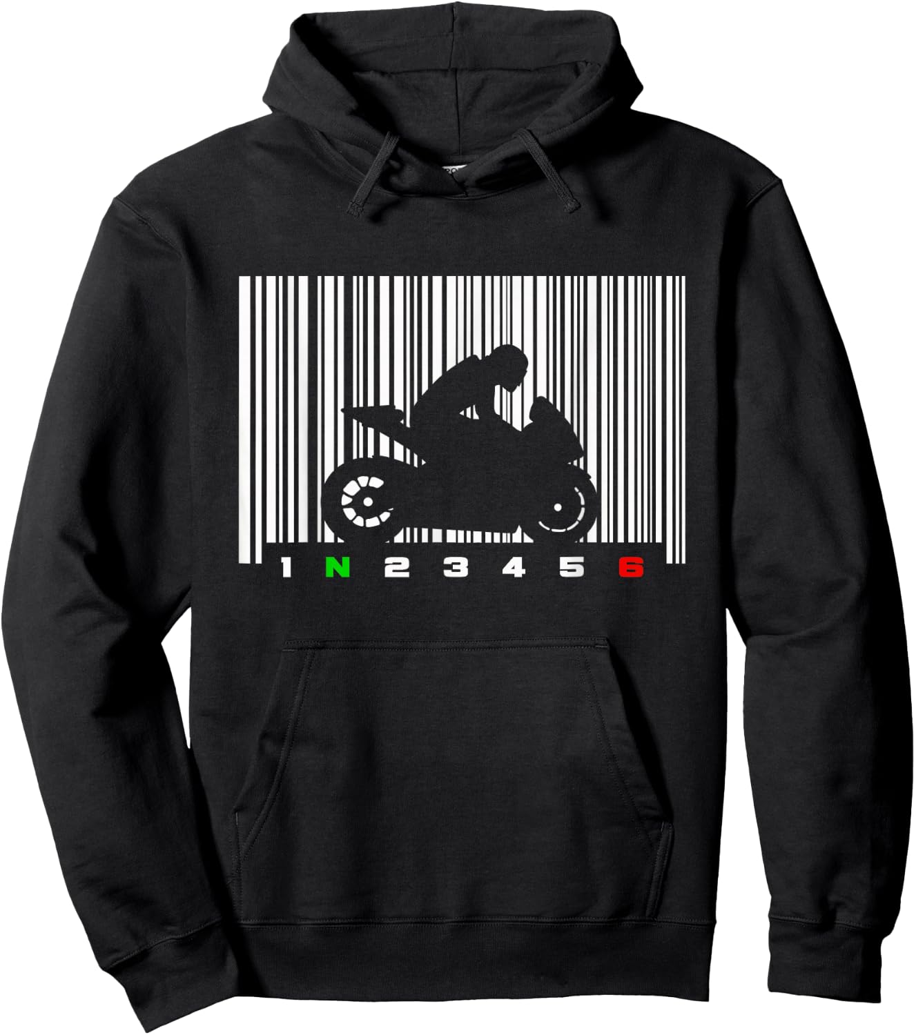 Barcode Motorcycle Hoodie - Hoodie | Black