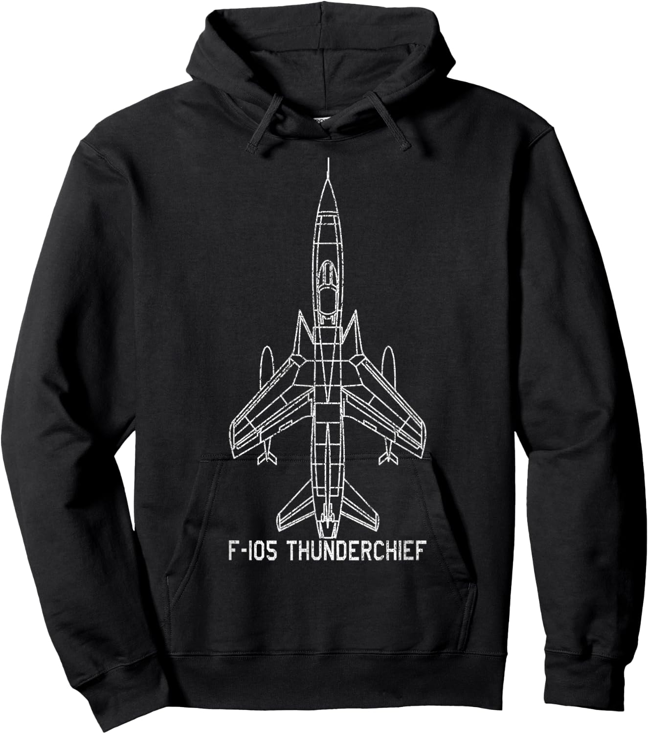F-105 Thunderchief Classic Jet Plane USA Warplane Gift Hoodie - Hoodie | Black