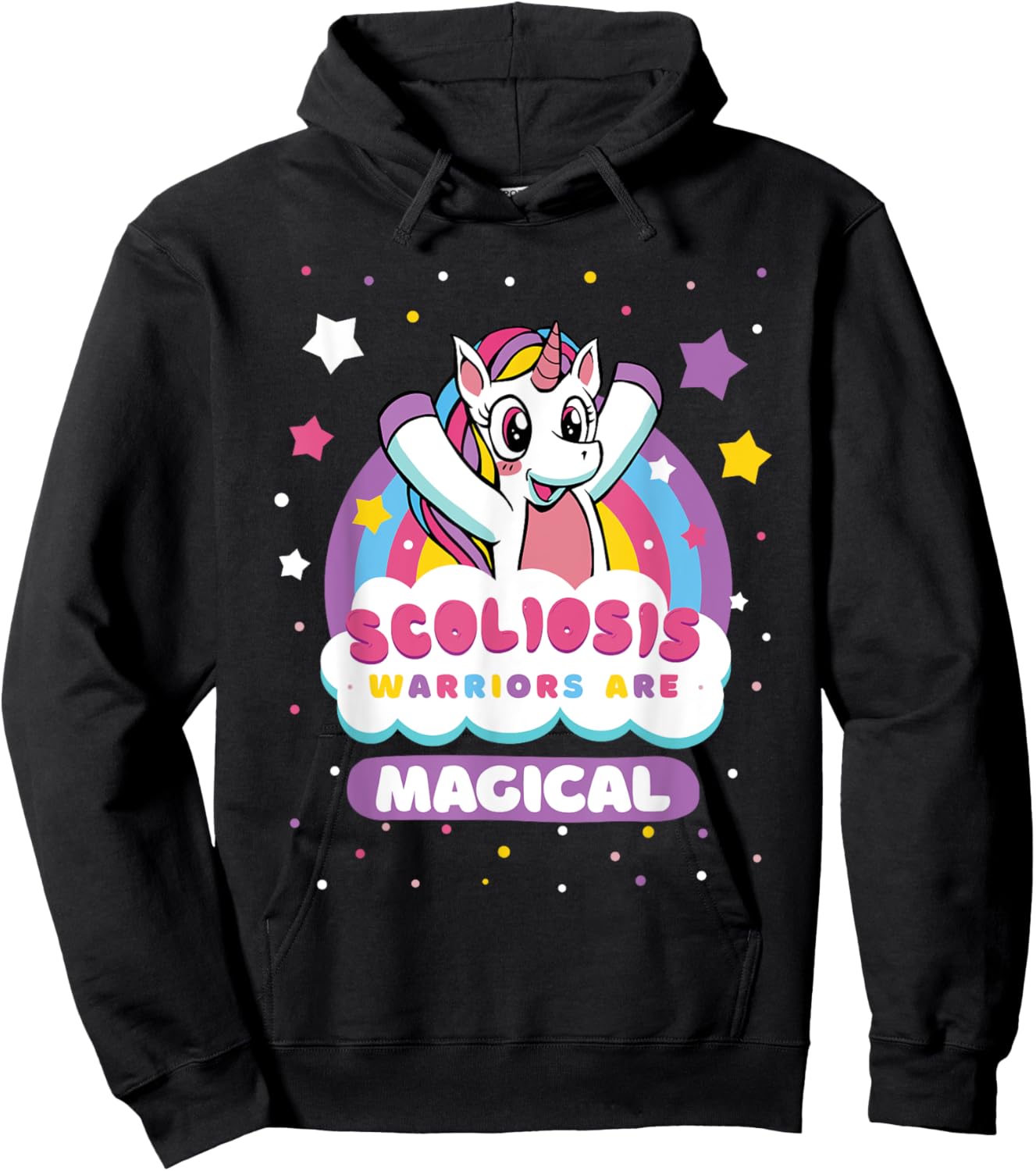 Scoliosis Warriors Are Magical Scoliosis Surgery Recovery Hoodie - Hoodie | Black