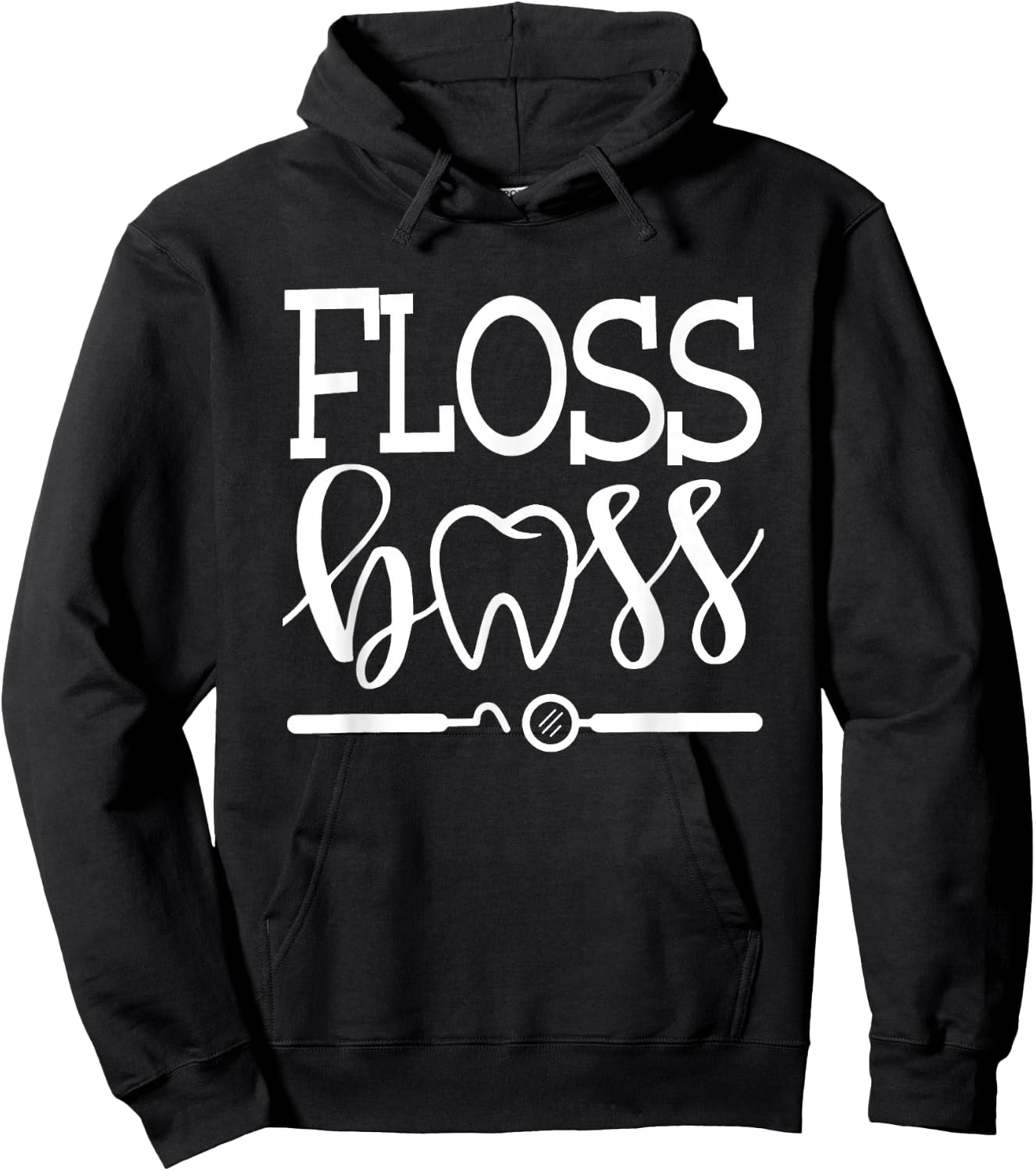 Floss Boss Dentist, Dental Hygienist & Assistant Gift Hoodie - Hoodie | Black