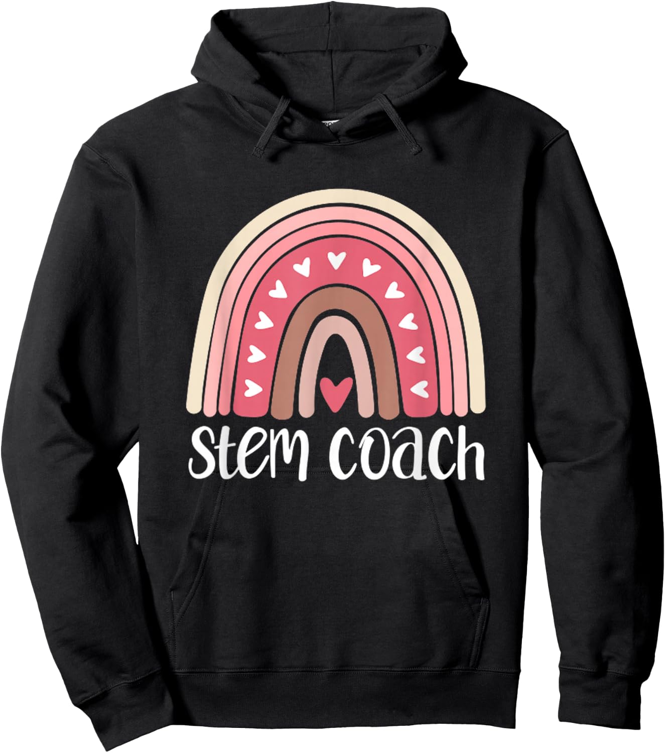 STEM Coach Rainbow Science Technology Engineering Math Teach Hoodie - Hoodie | Black