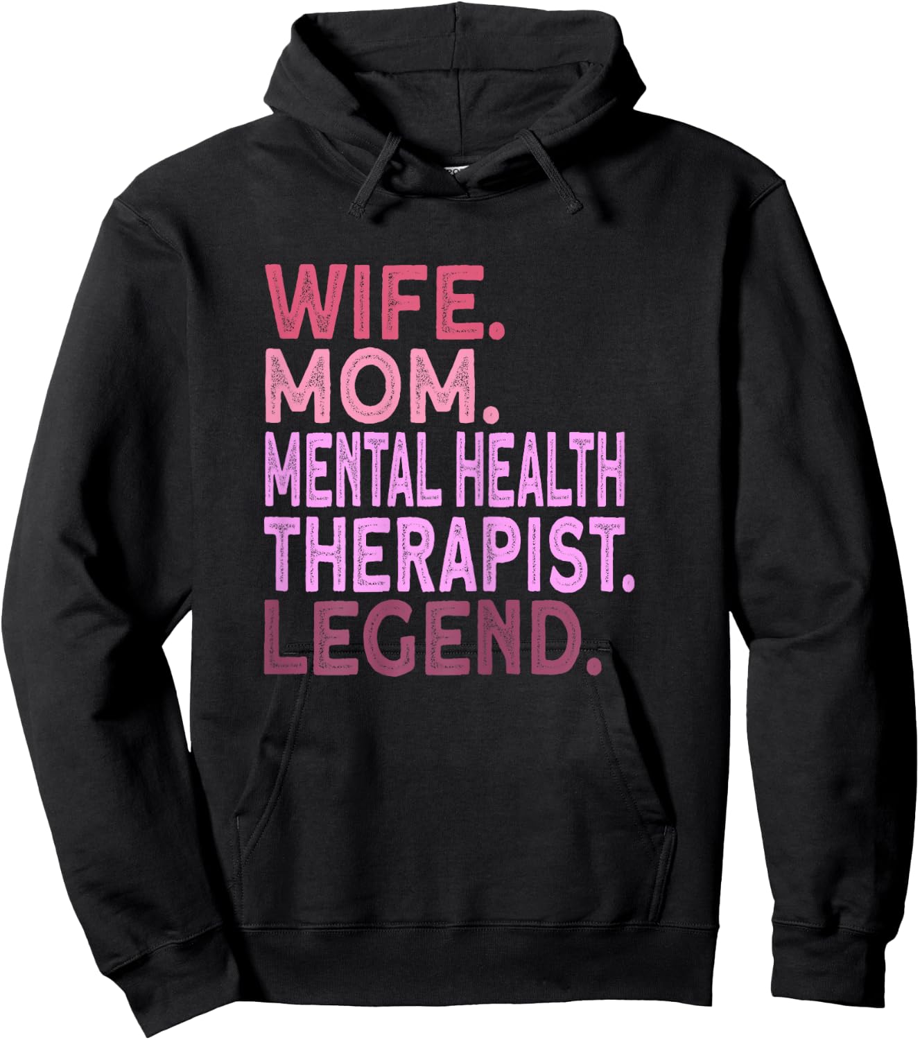 Wife Mom Mental Health Therapist Hoodie - Hoodie | Black