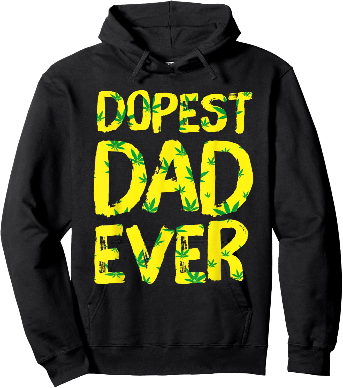 Retro Vintage Dopest Dad Ever Funny Father's Day Hoodie - Hoodie | Black