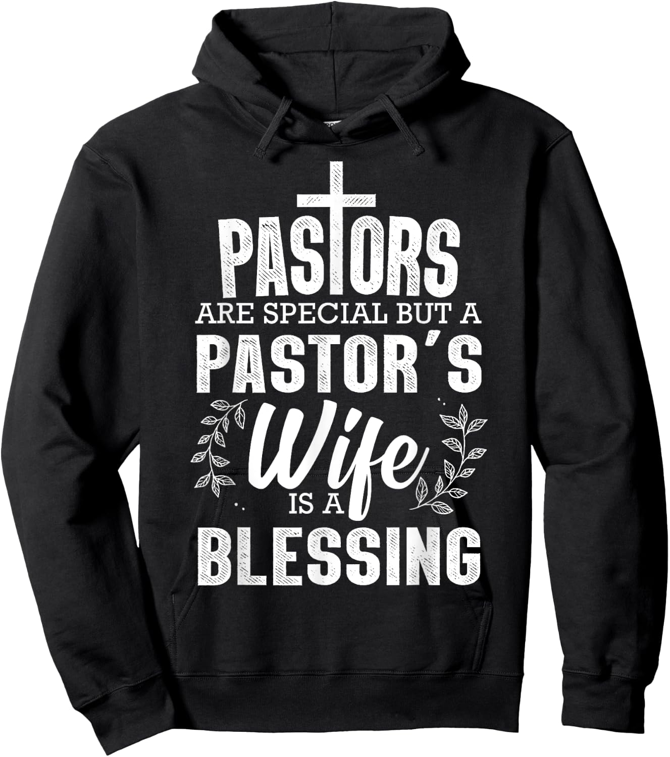 Funny Pastor Art Wife Pastor Preacher Christian Hoodie - Hoodie | Black