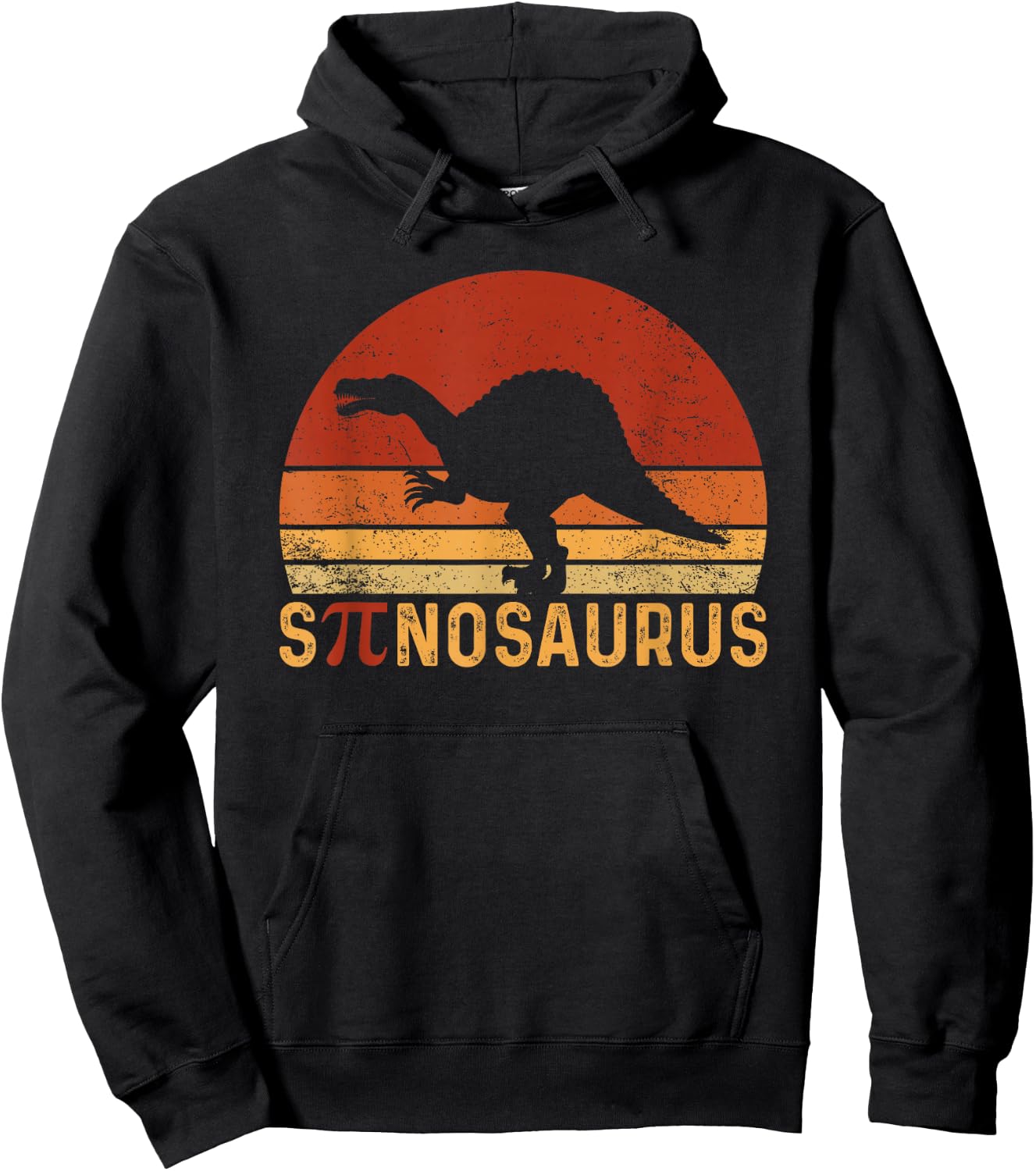 Funny Pi Day Pun Spinosaurus Dinosaur Math Teacher Hoodie - Hoodie | Black