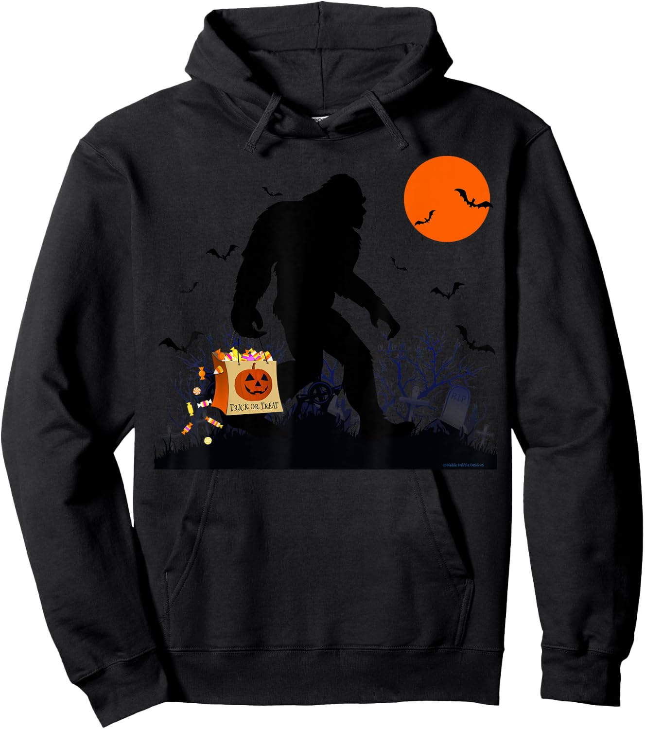 Funny Halloween Bigfoot Trick or Treating - Bigfoot Hoodie - Hoodie | Black