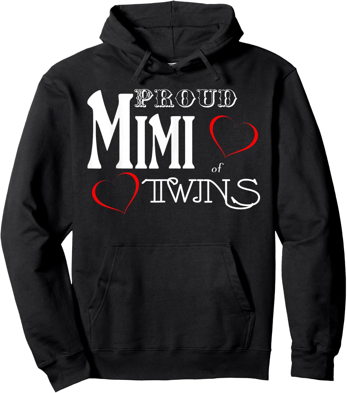 Twins Mimi Shirt - Proud Mimi of Twins - Women's Hoodie - Hoodie | Black