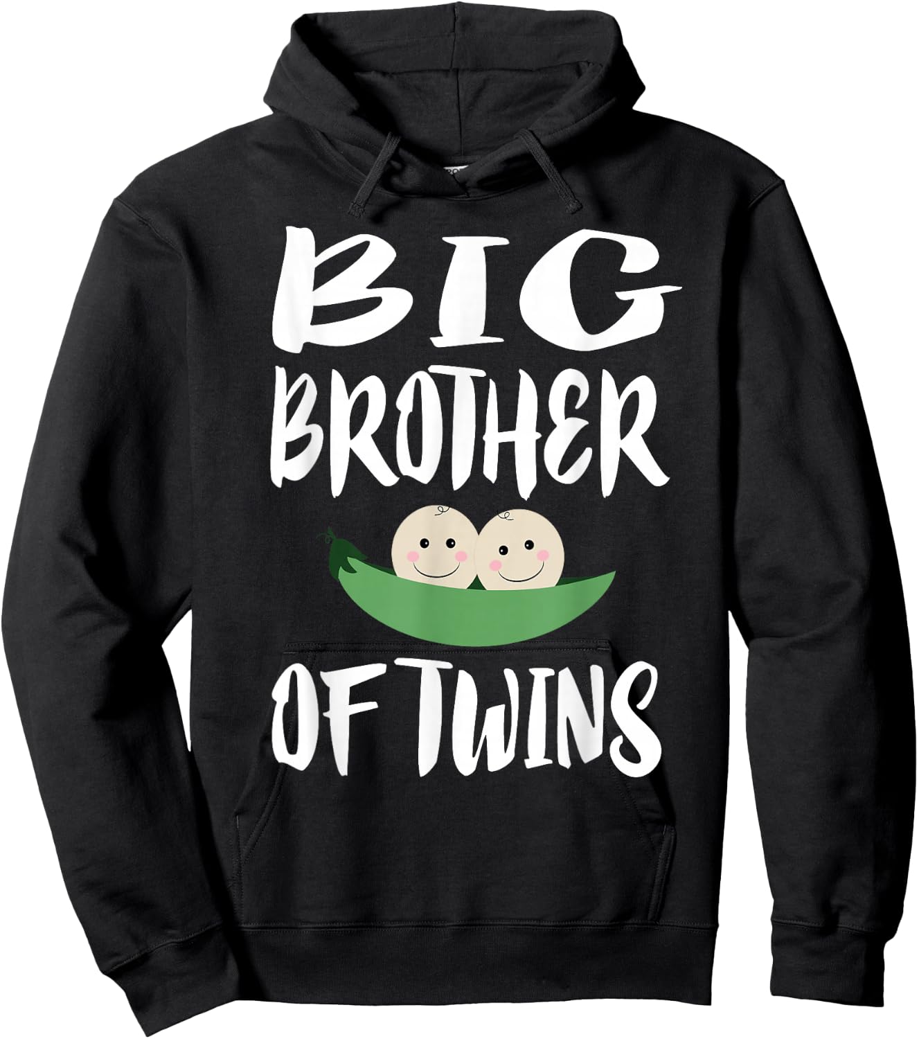 Big Brother Of Twins Older Brother Announcement Hoodie - Hoodie | Black