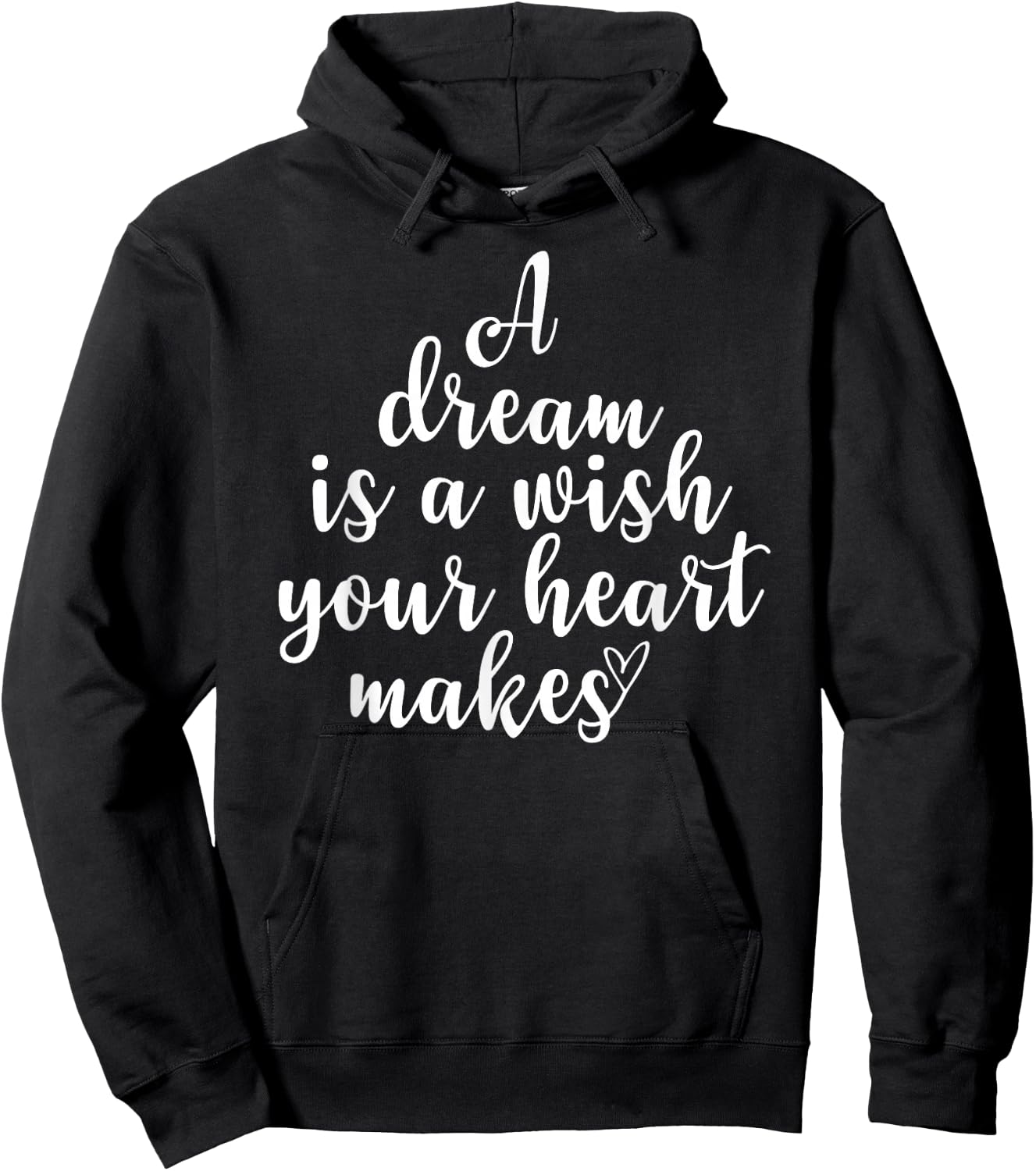 Inspirational, A Dream Is A Wish, Motivational Quote Family Hoodie - Hoodie | Black