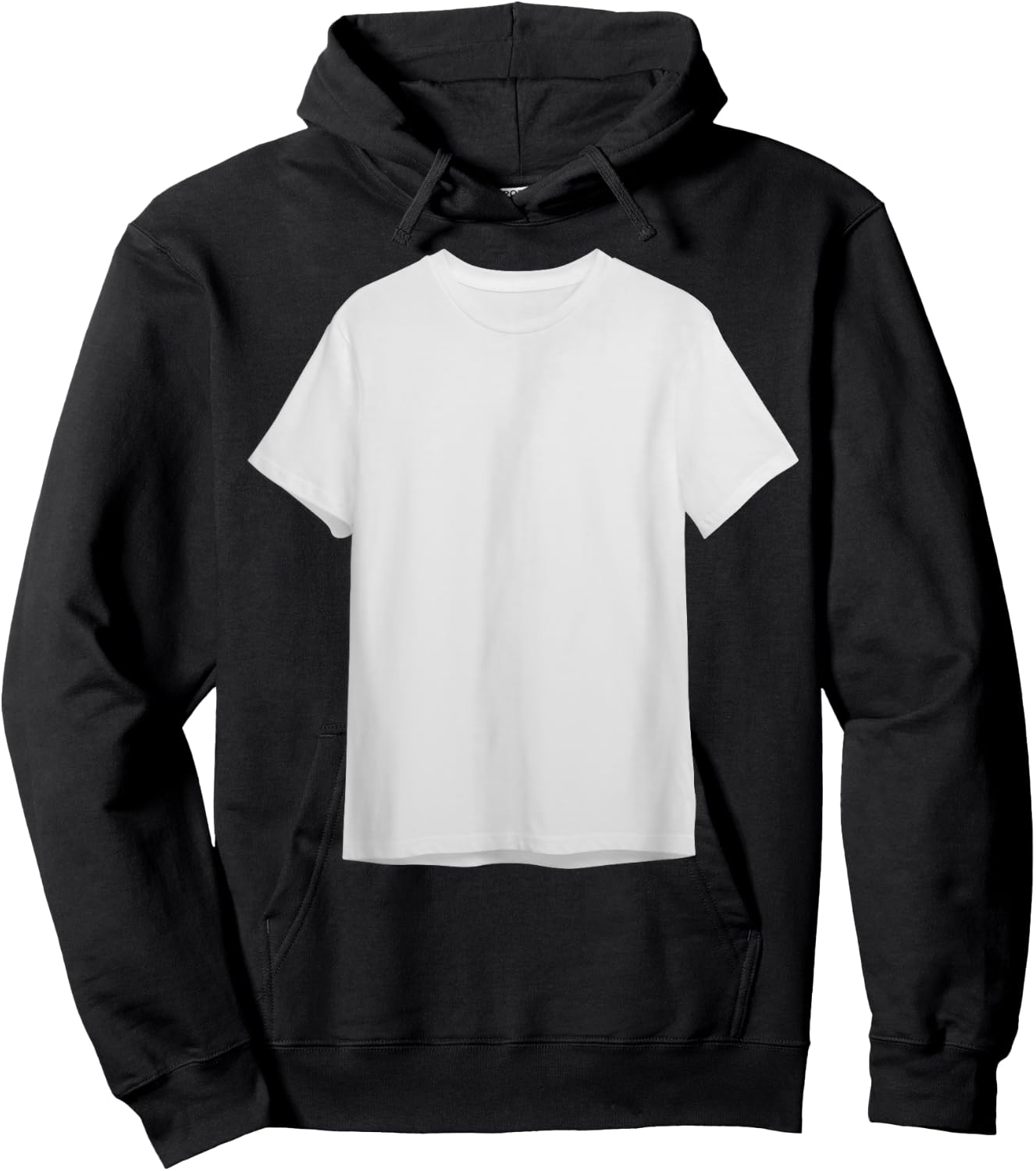 Shirt On A Shirt Hoodie - Hoodie | Black