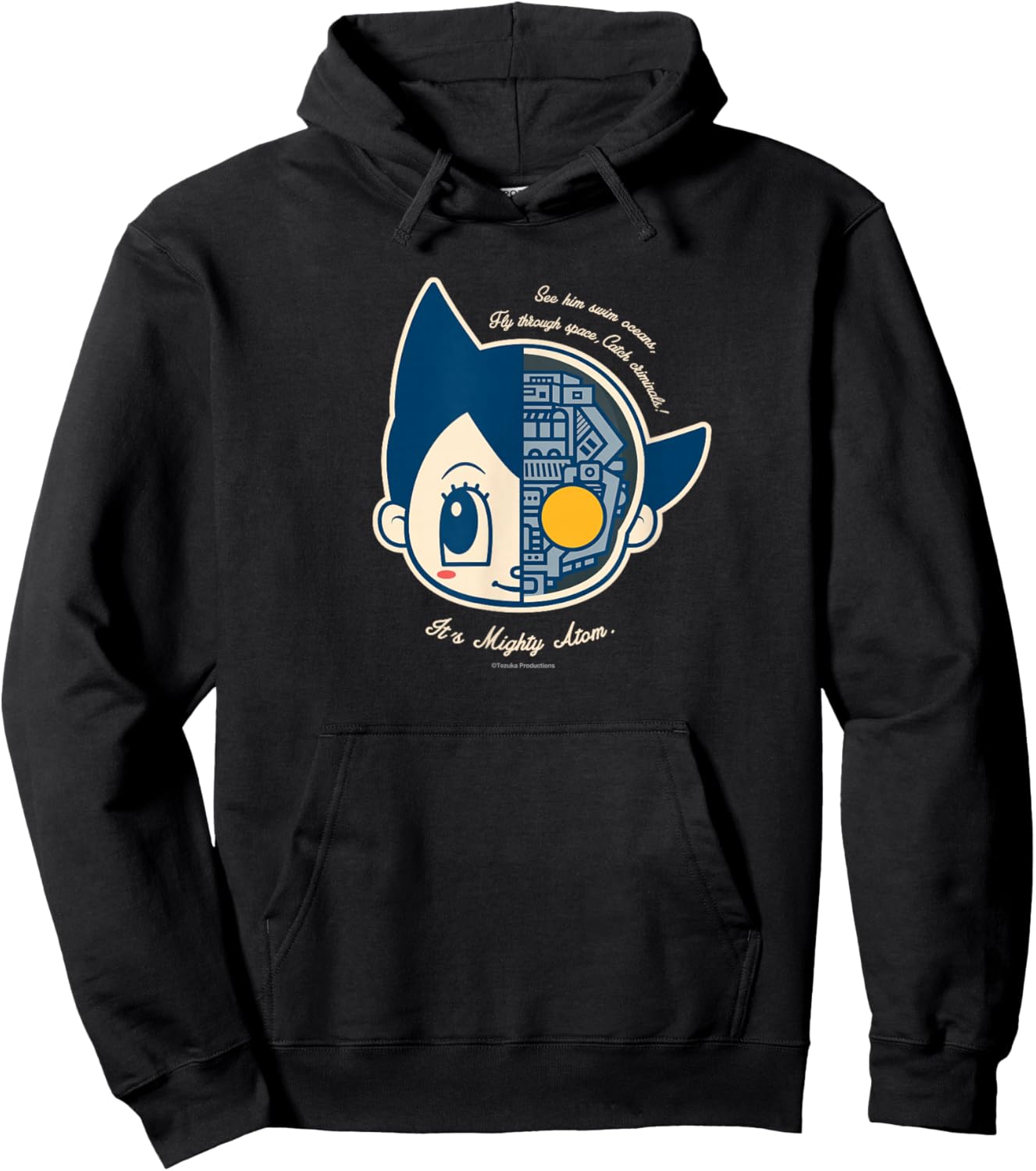 Astro Boy Retro (Translucent Atom) (C) Tezuka Productions Small Hoodie - Hoodie | Black