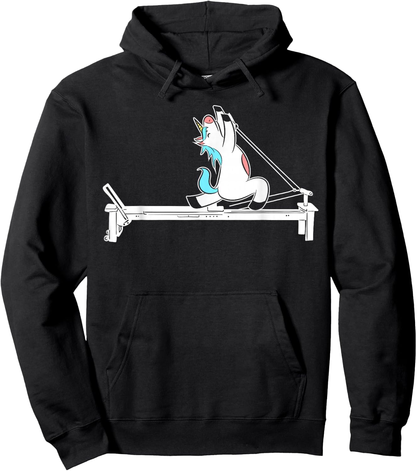 Pilates Unicorn Fitness Exercise Training Meditation Hoodie - Hoodie | Black