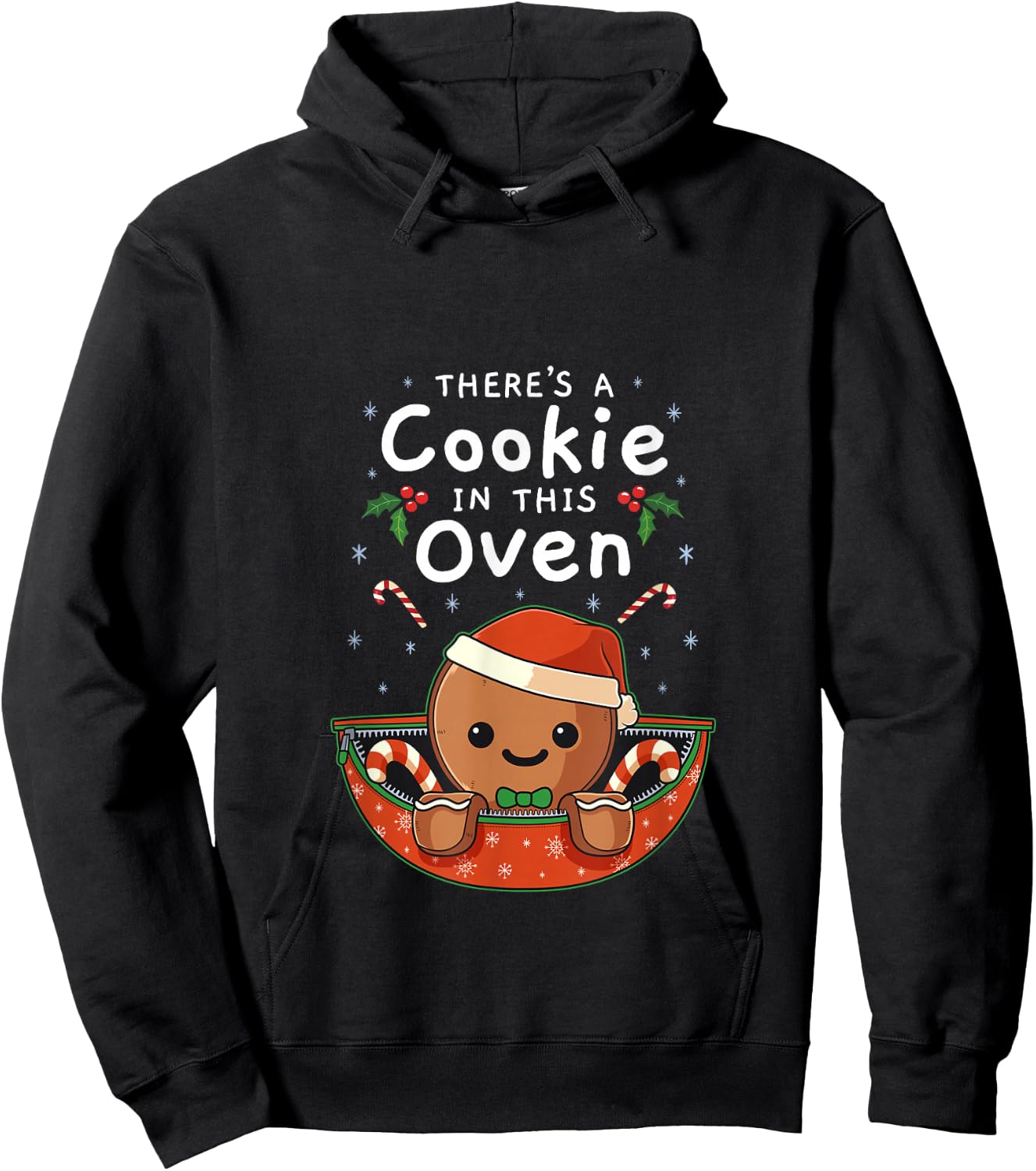 Gingerbread Man Baby Cookies In This Oven Hoodie - Hoodie | Black