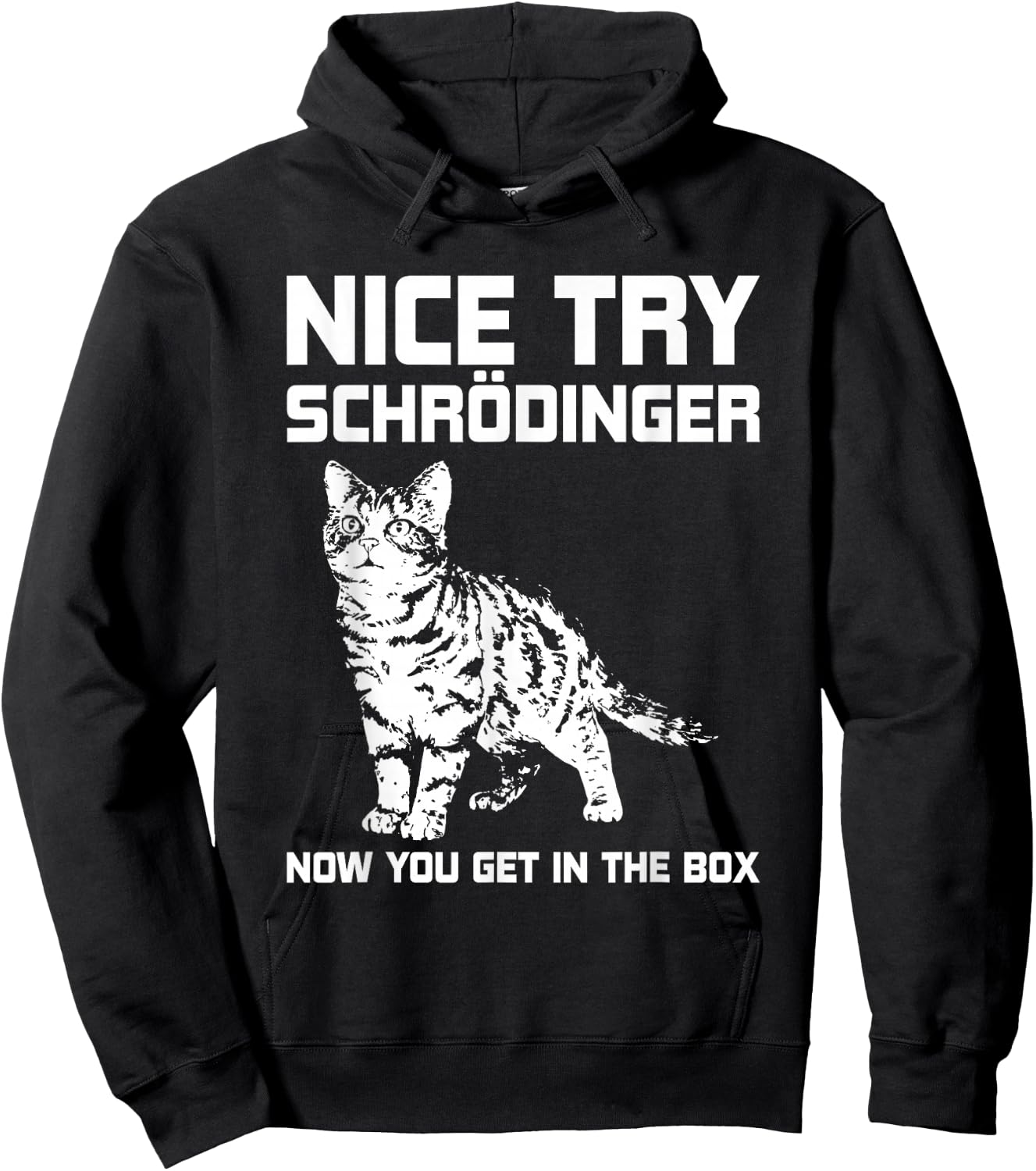 Funny Science Gift Schrödingers Cat Quote Physics Hoodie - Hoodie | Black