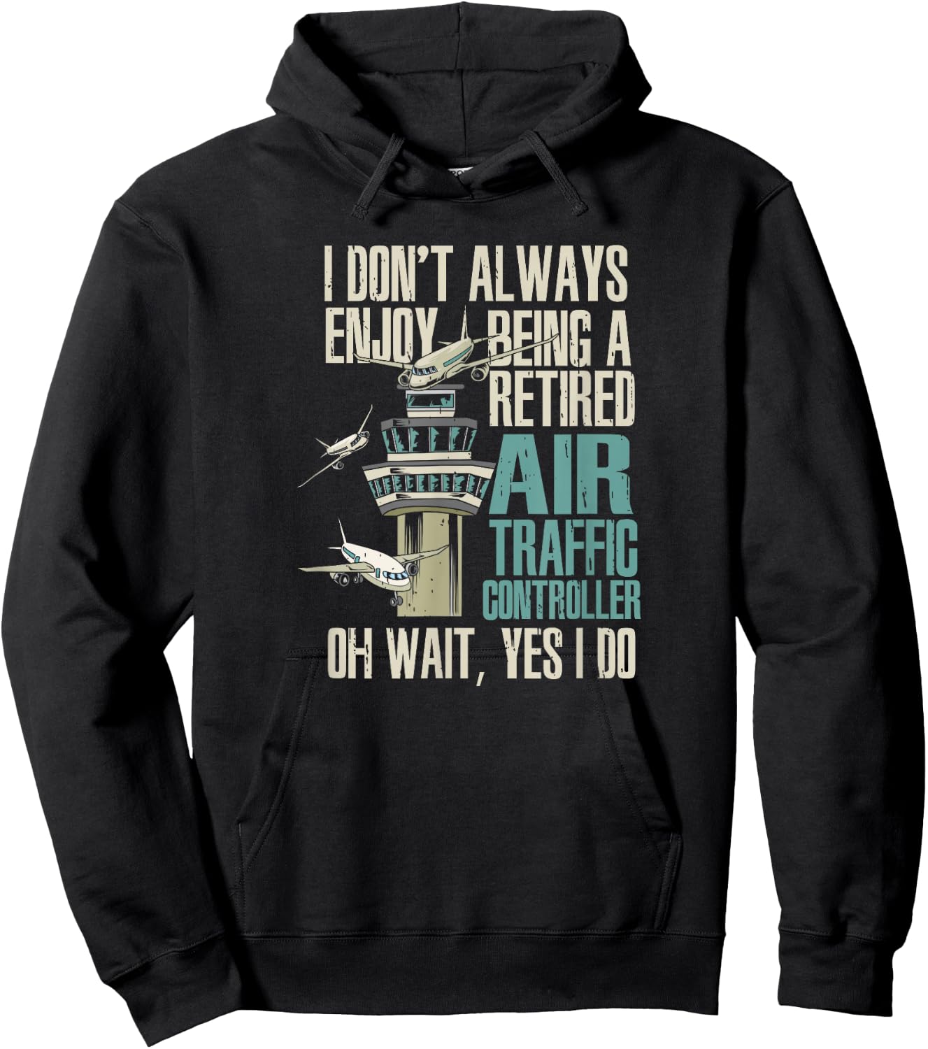 Retired Air Traffic Controller Hoodie - Hoodie | Black