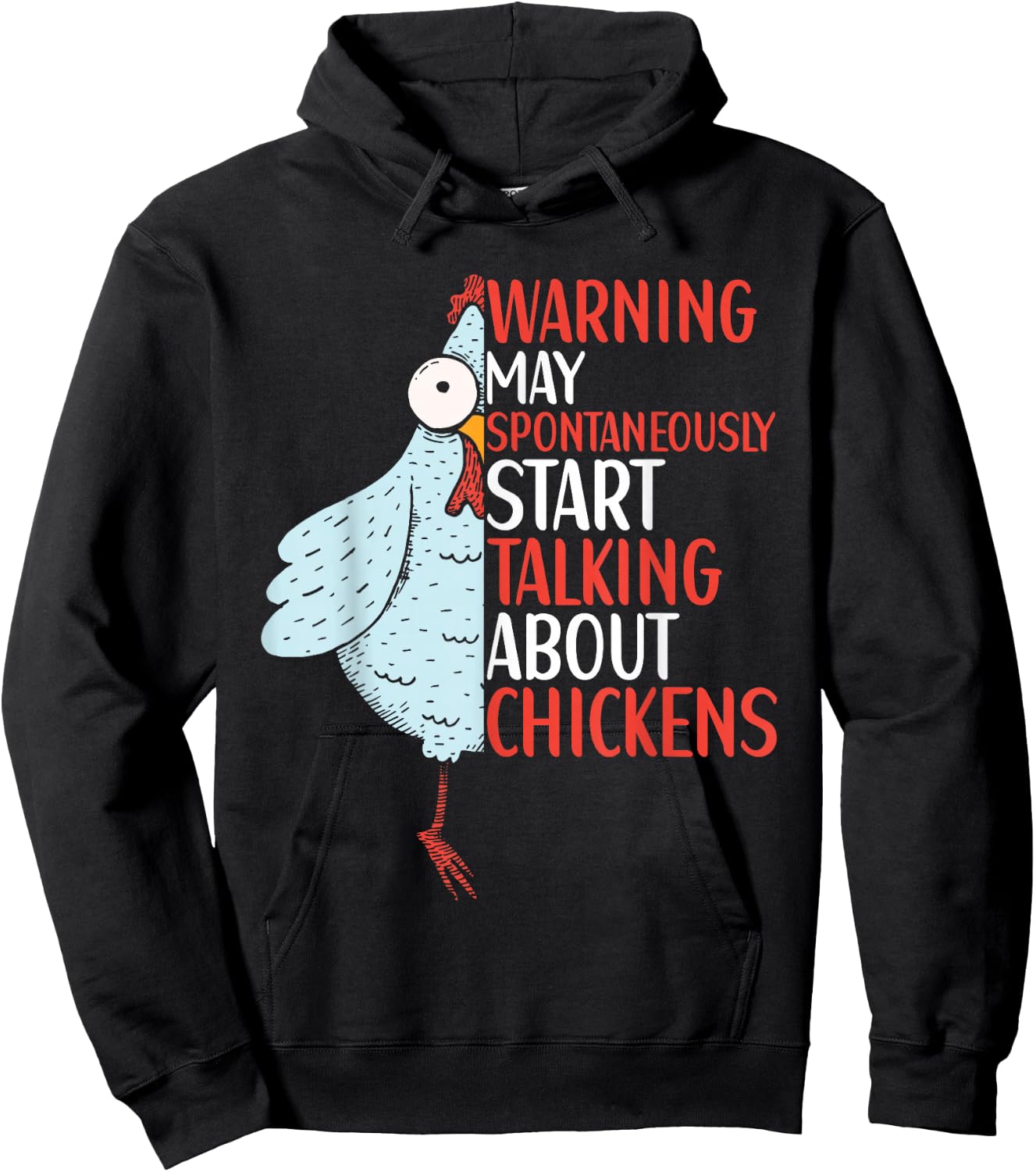 Chicken Funny Quote Chicken Outfit for Kids Women Hoodie - Hoodie | Black