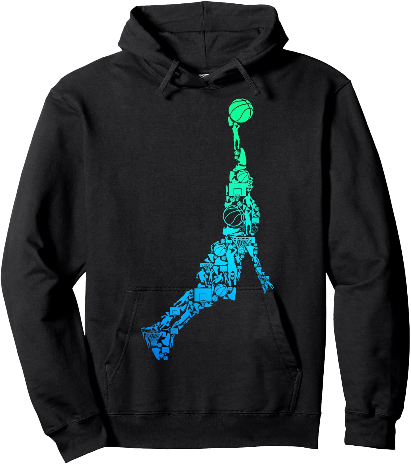 Basketball Basketball Dunking Boys Men Children Hoodie - Hoodie | Black