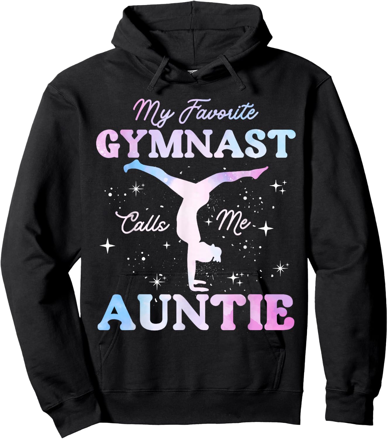 My Favorite Gymnast Calls Me Auntie Gymnastics Aunt Hoodie - Hoodie | Black