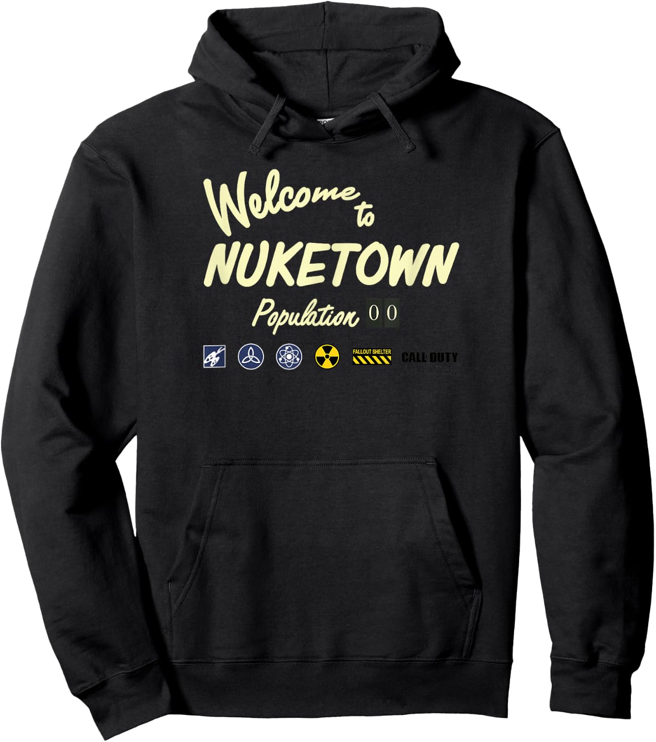 Call of Duty Nuketown Welcome Sign Hoodie - Hoodie | Black