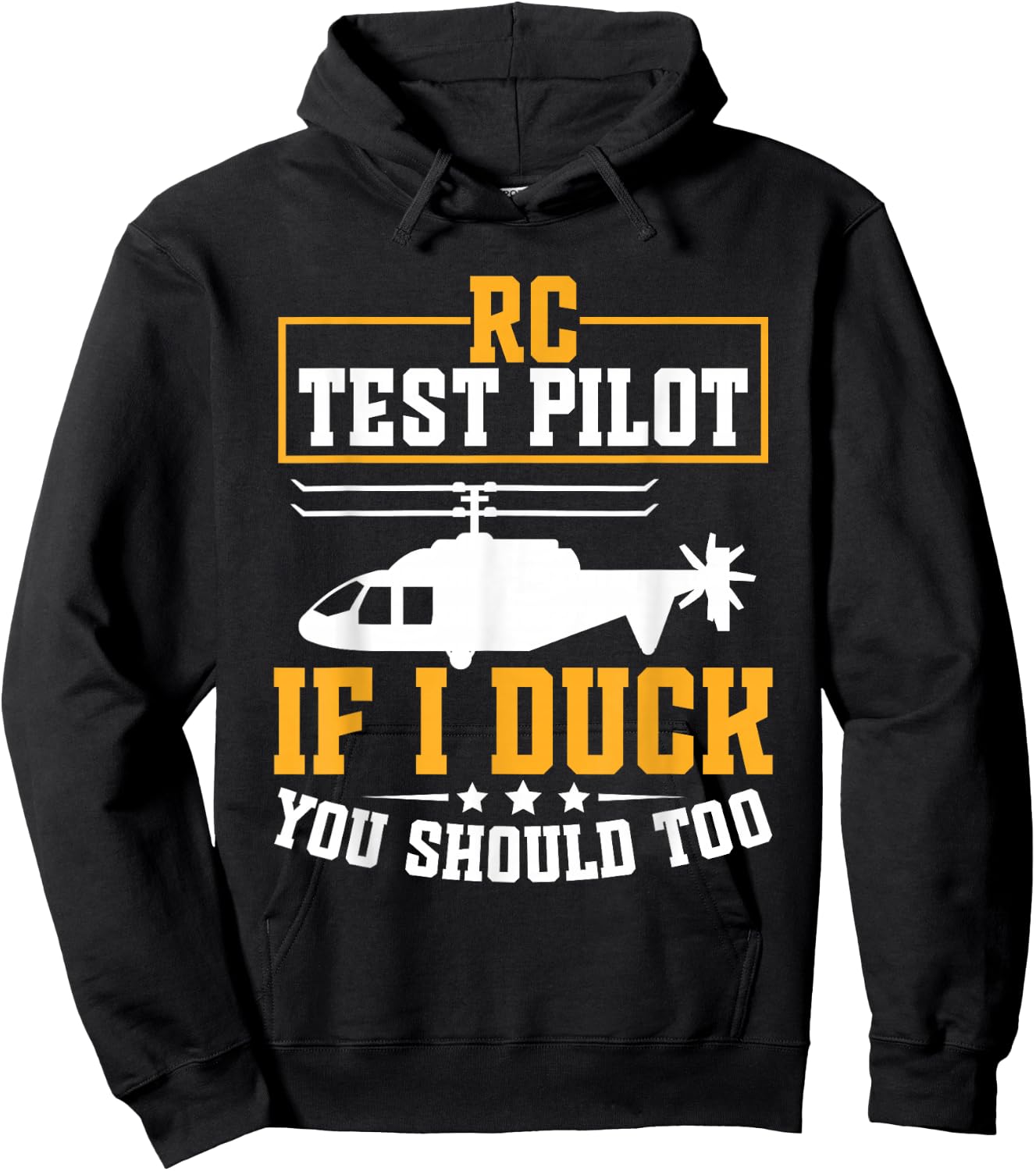 Remote Control Helicopter RC Heli Test Pilot RC Helicopter Hoodie - Hoodie | Black