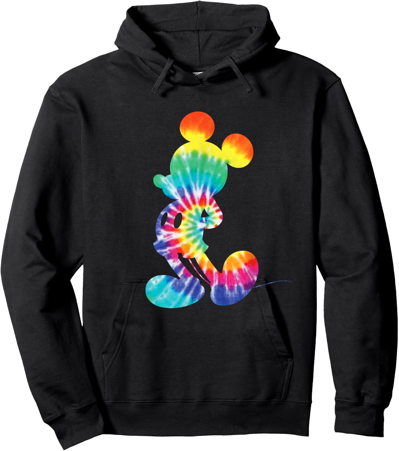 Disney Mickey Mouse Rainbow Tie Dye Small Hoodie - Hoodie | Black
