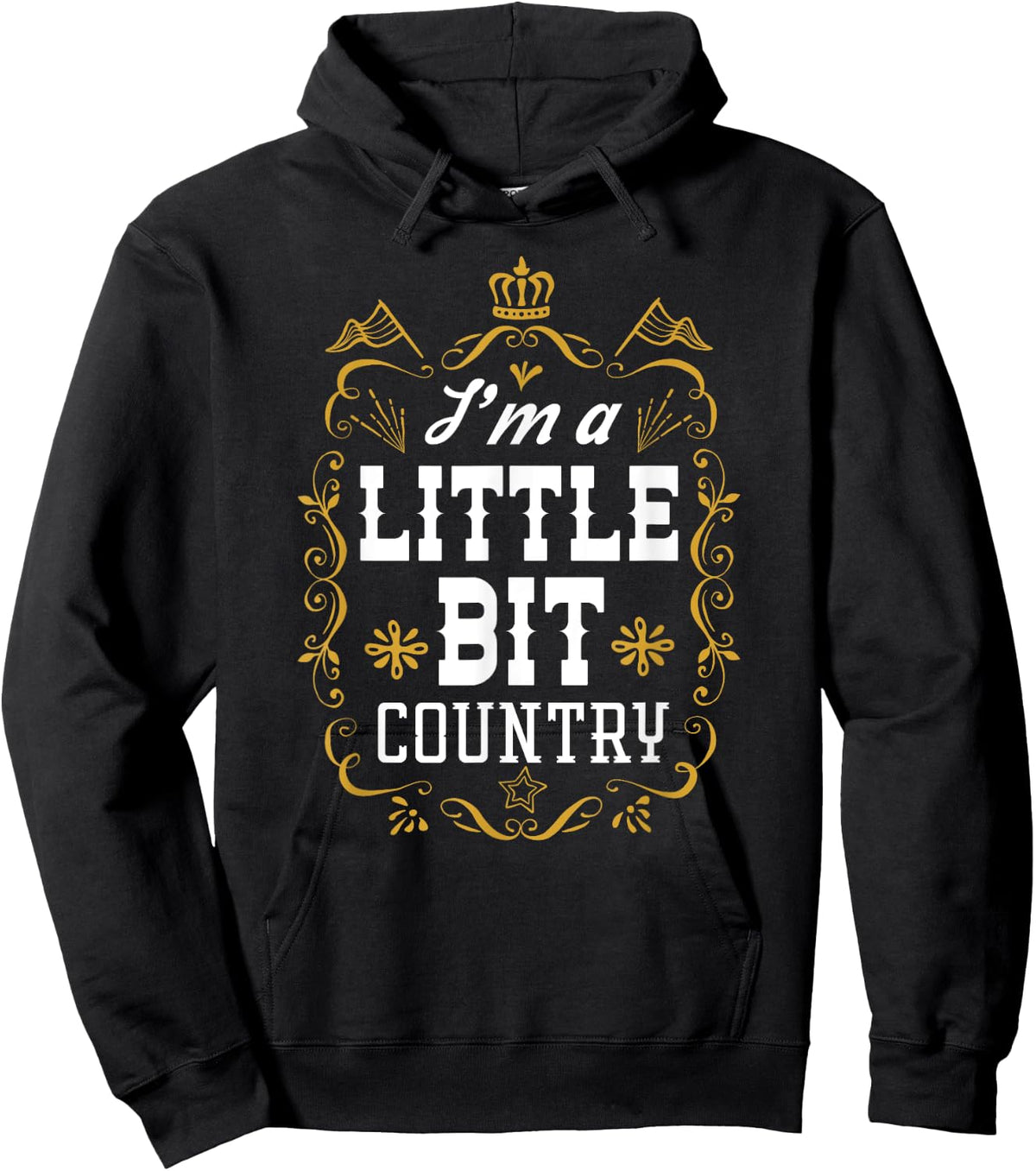 I'm A Little Bit Country Funny Country Music Hoodie - Hoodie | Black