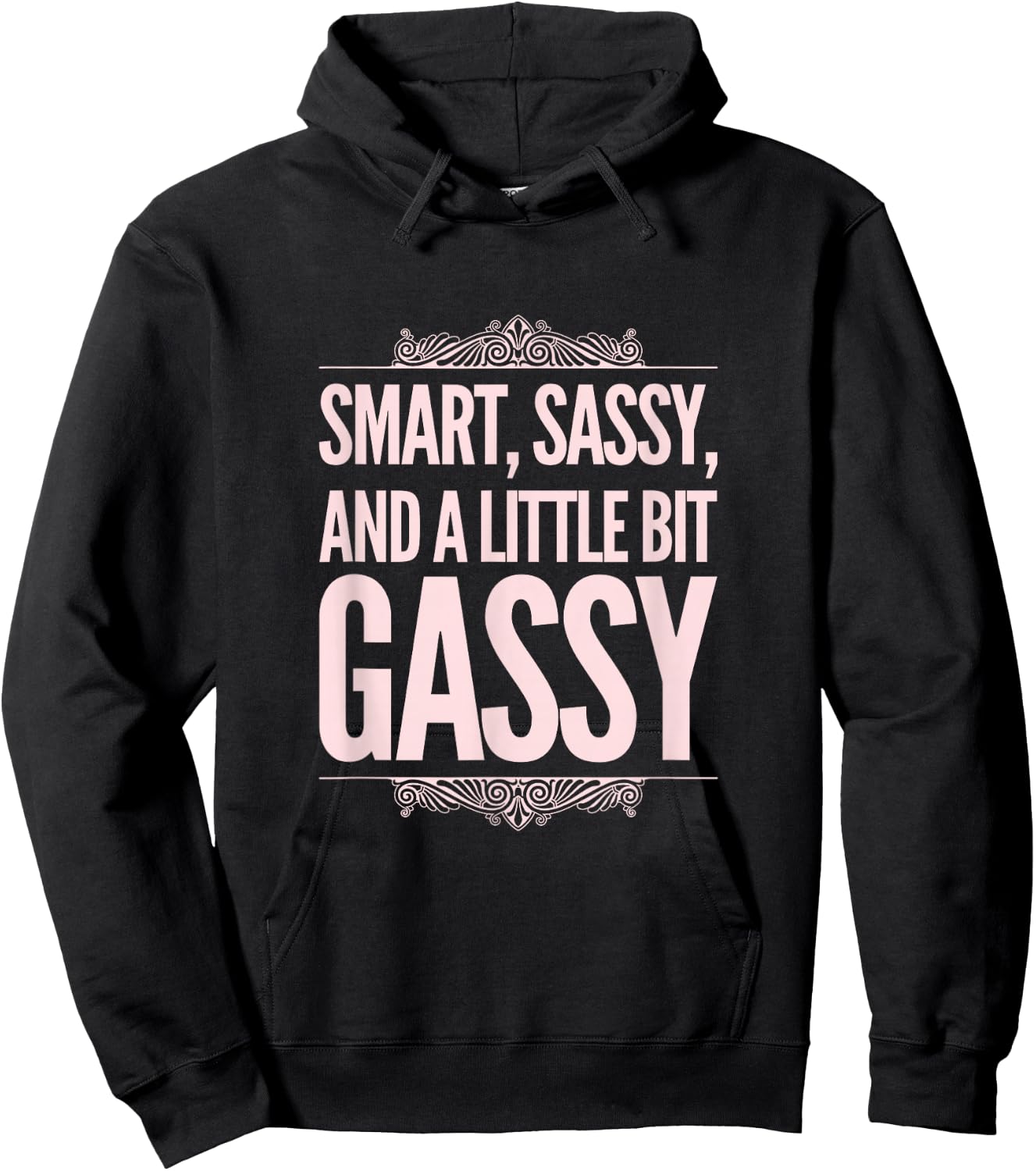 Smart, Sassy, and a Little Bit Gassy Funny Gift Hoodie - Hoodie | Black
