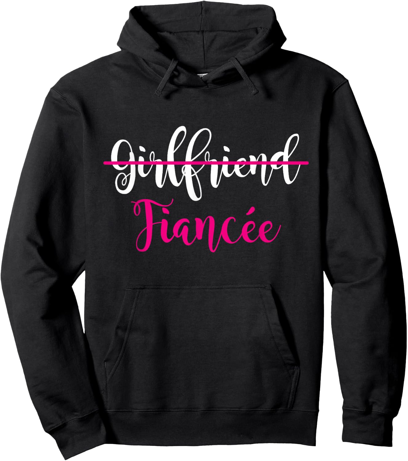 Girlfriend Fiancee Engagement Party Couple Hoodie - Hoodie | Black